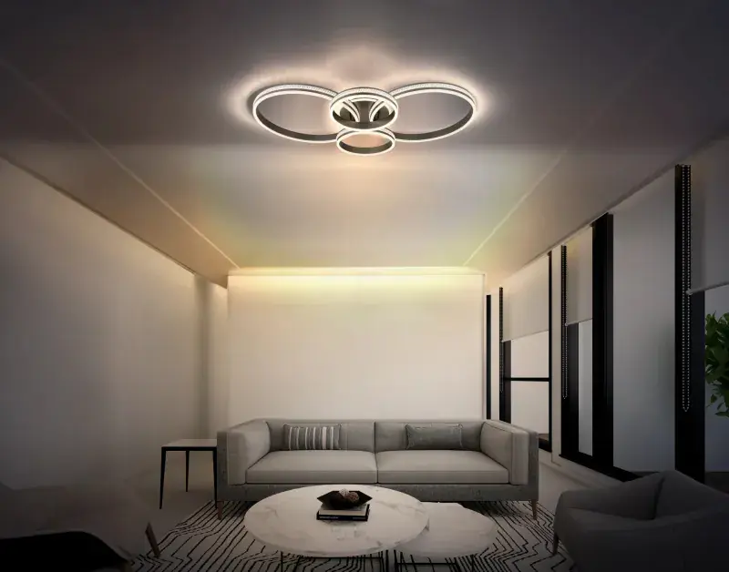 Globo Deckenleuchte Grouni 106 x 60 cm L x B titan matt