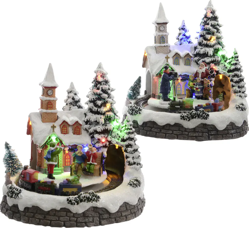 Kaemingk LED Weihnachtsdorf Szene 18 x 19 x 20 cm bunt Kaemingk LED Weihnachtsdorf Szene 18 x 19 x 20 cm bunt