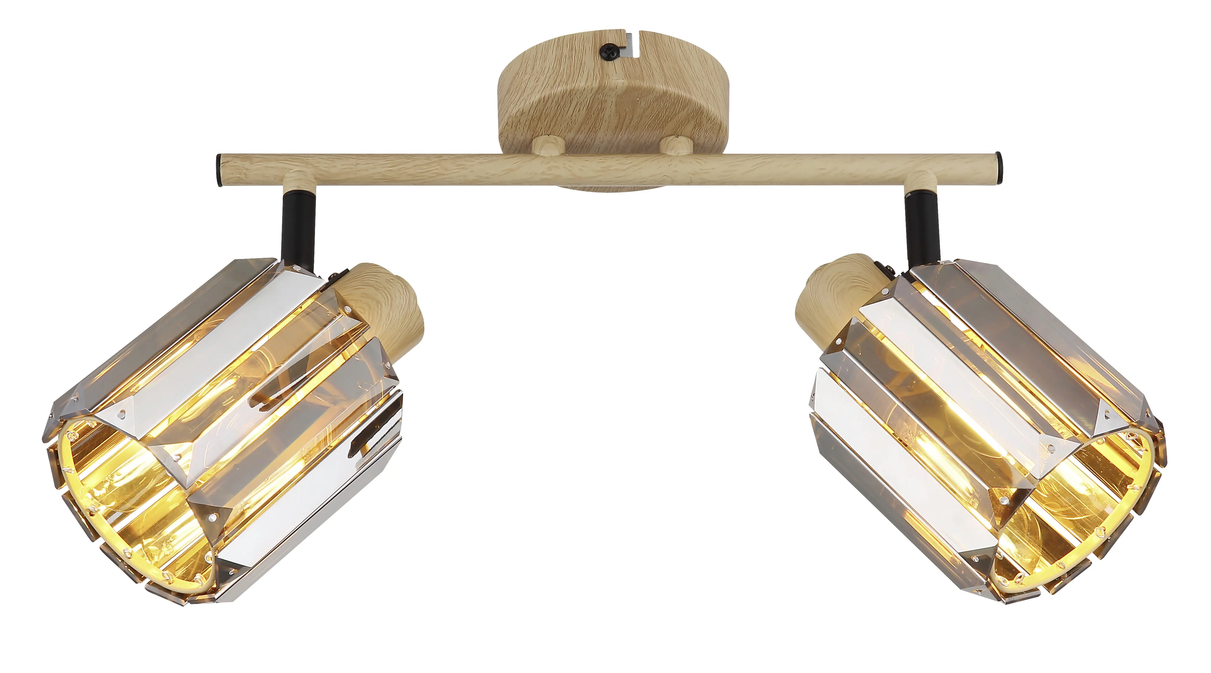 Globo Deckenstrahler Run 33 cm holzoptik