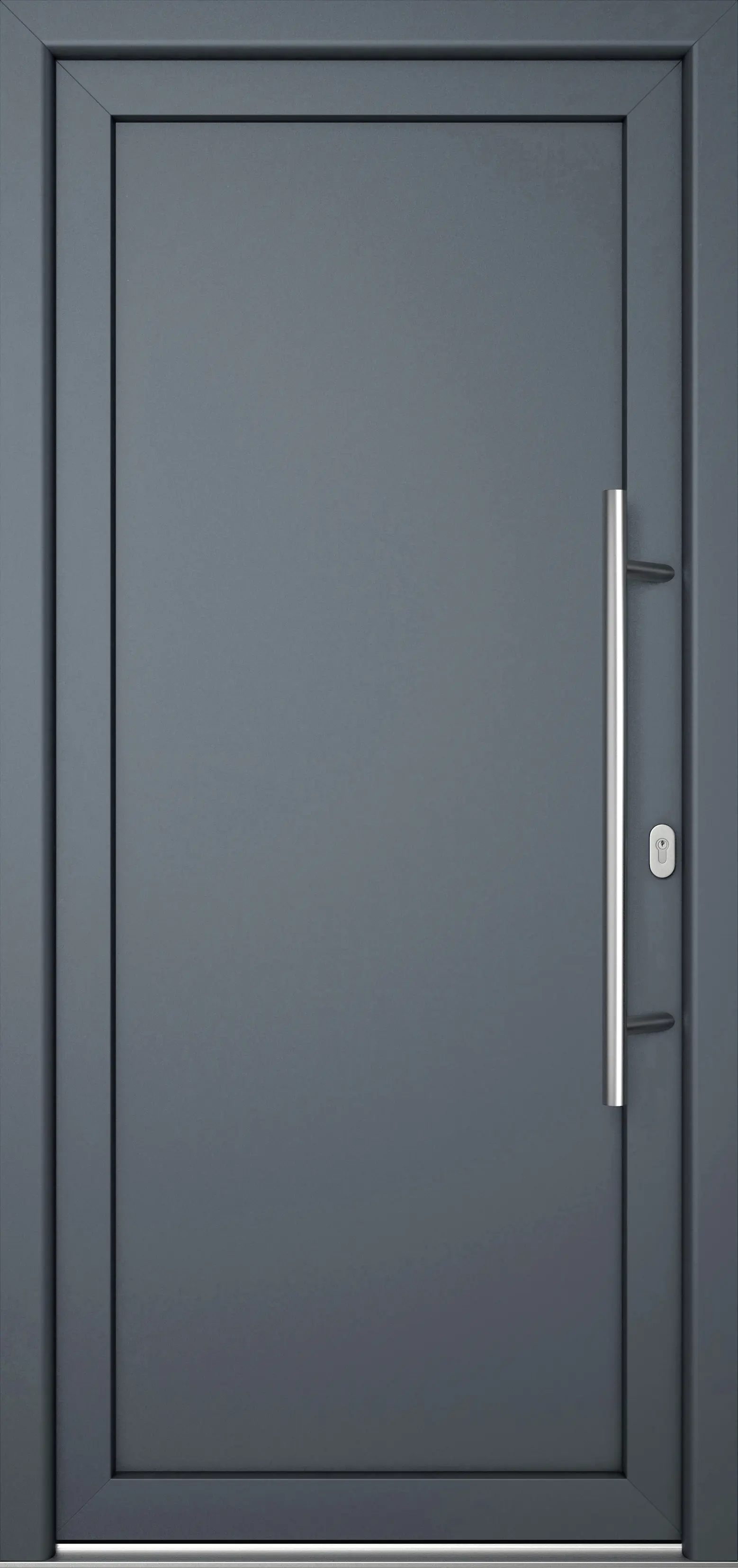 Meeth Haustür Signum Pro PVC Modell 01 108 x 200 cm DIN Rechts weiß/titan Meeth Haustür Signum Pro PVC Modell 01 108 x 200 cm DIN Rechts weiß/titan