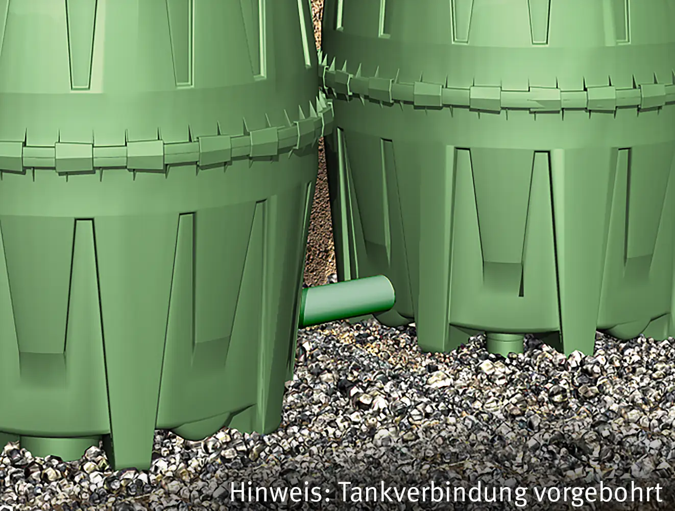 Garantia Regenwassertank Herkules 3.200 l, grün, inkl. Stützrohr