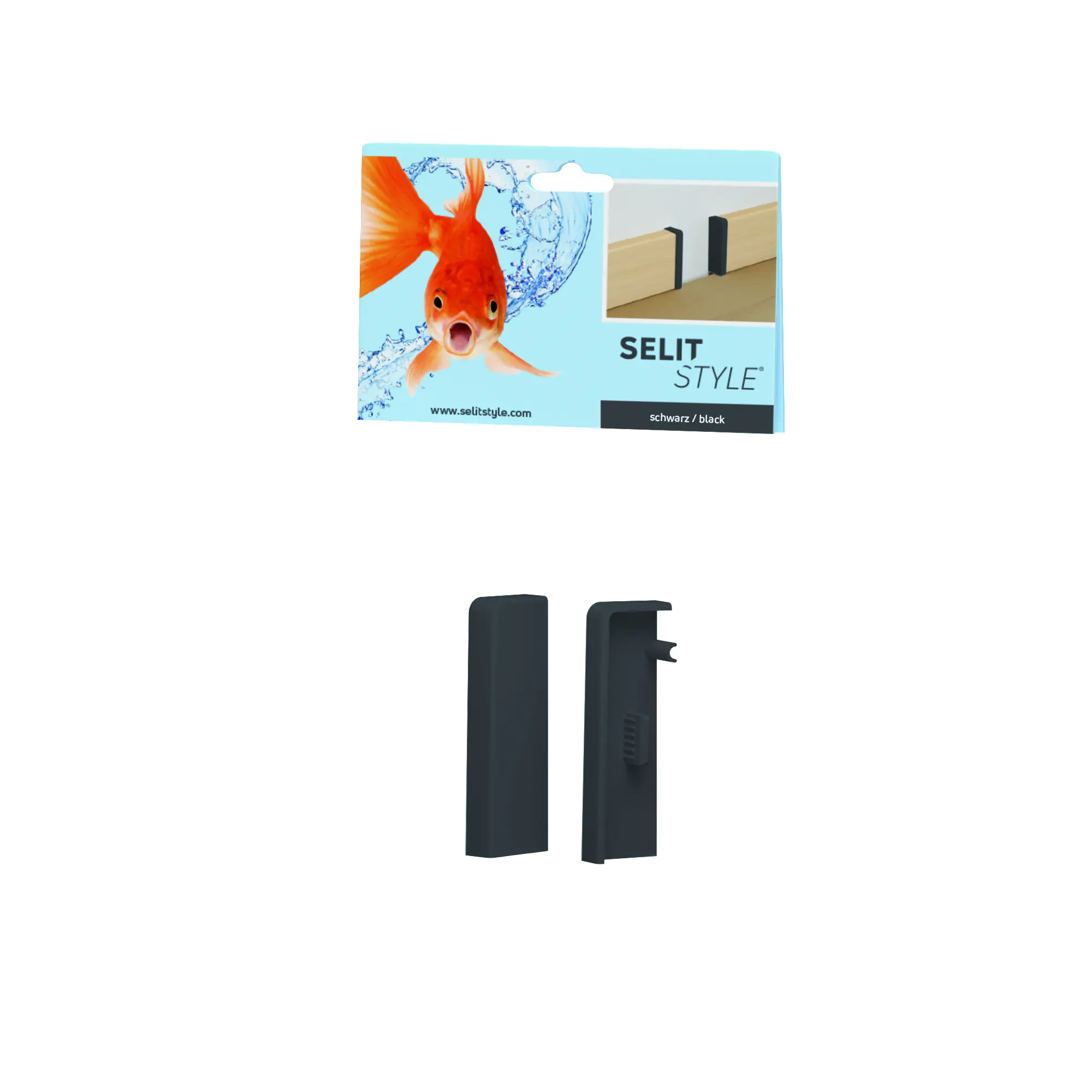 Selitstyle Endkappe schwarz 2 Stück