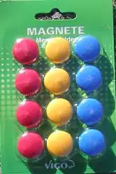 Vigo Magnete für Magnettafeln 12er Pack, bunt, rund