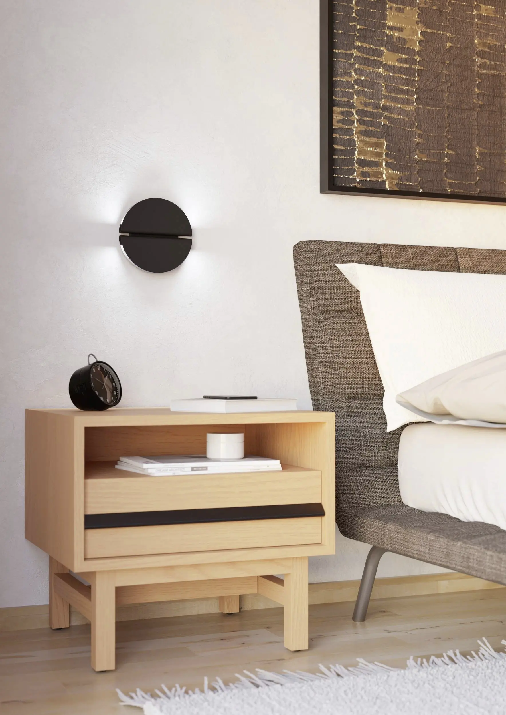 Eglo LED Wandleuchte Pianosa schwarz Ø 18 cm warmweiß-kaltweiß