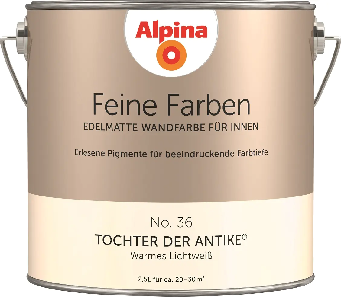 Alpina Feine Farben No. 36 Tochter der Antike 2,5 L warmes lichtweiß edelmatt Alpina Feine Farben No. 36 Tochter der Antike 2,5 L warmes lichtweiß edelmatt