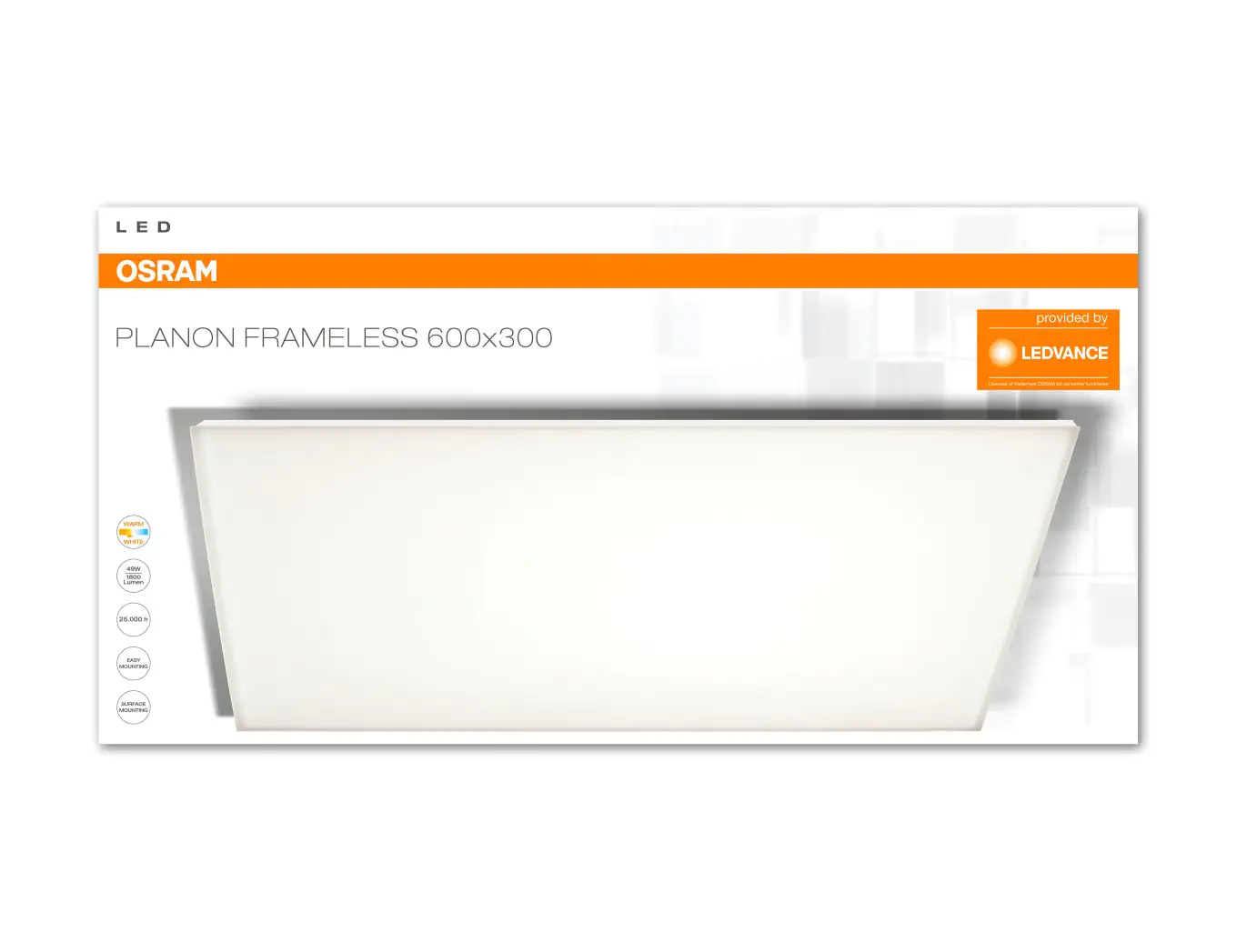 Osram LED Panel Planon Frameless weiß eckig 35 W