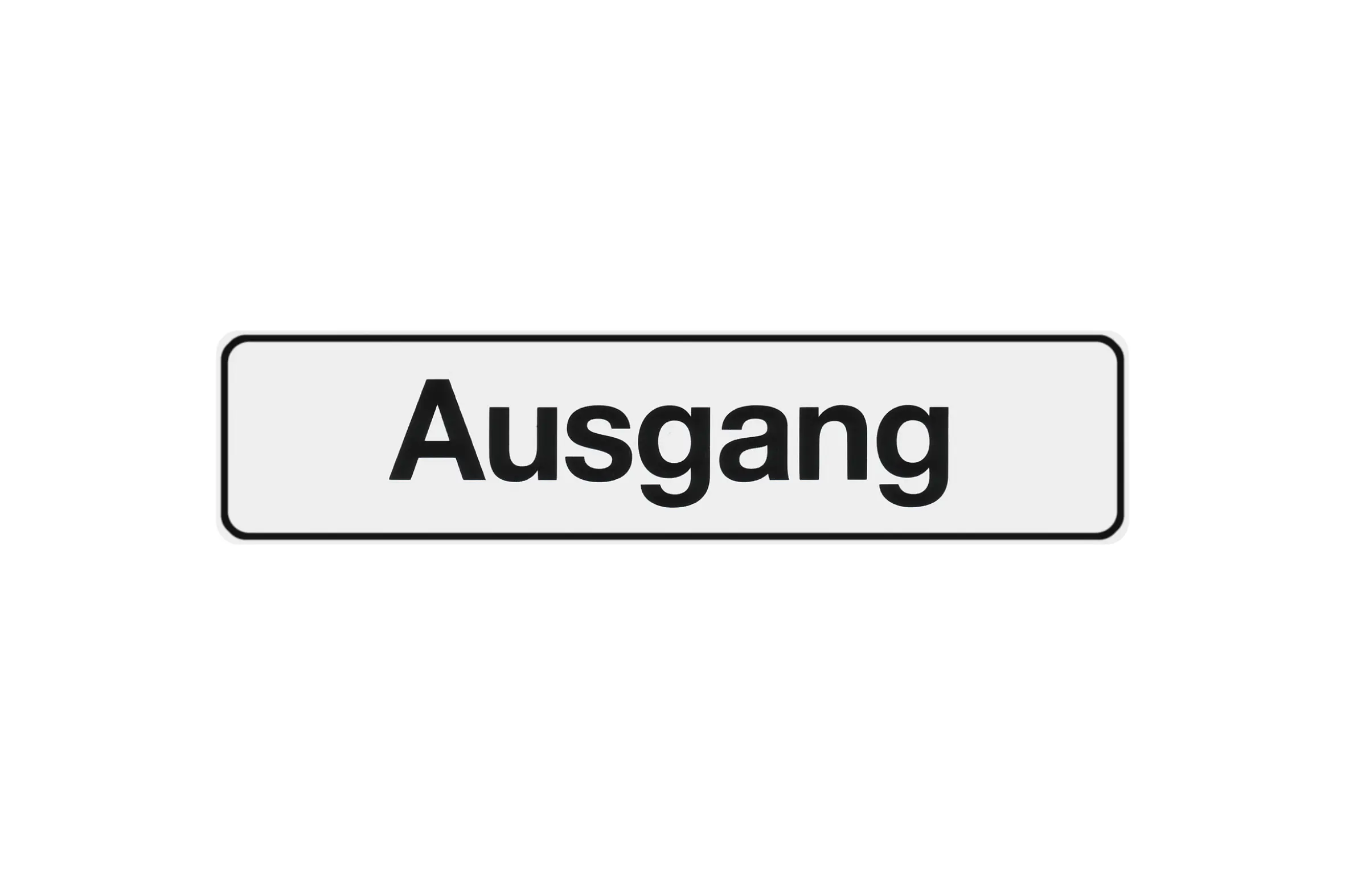 Conmetall Aufkleber Ausgang PVC 20 x 4,8 cm weiß/schwarz