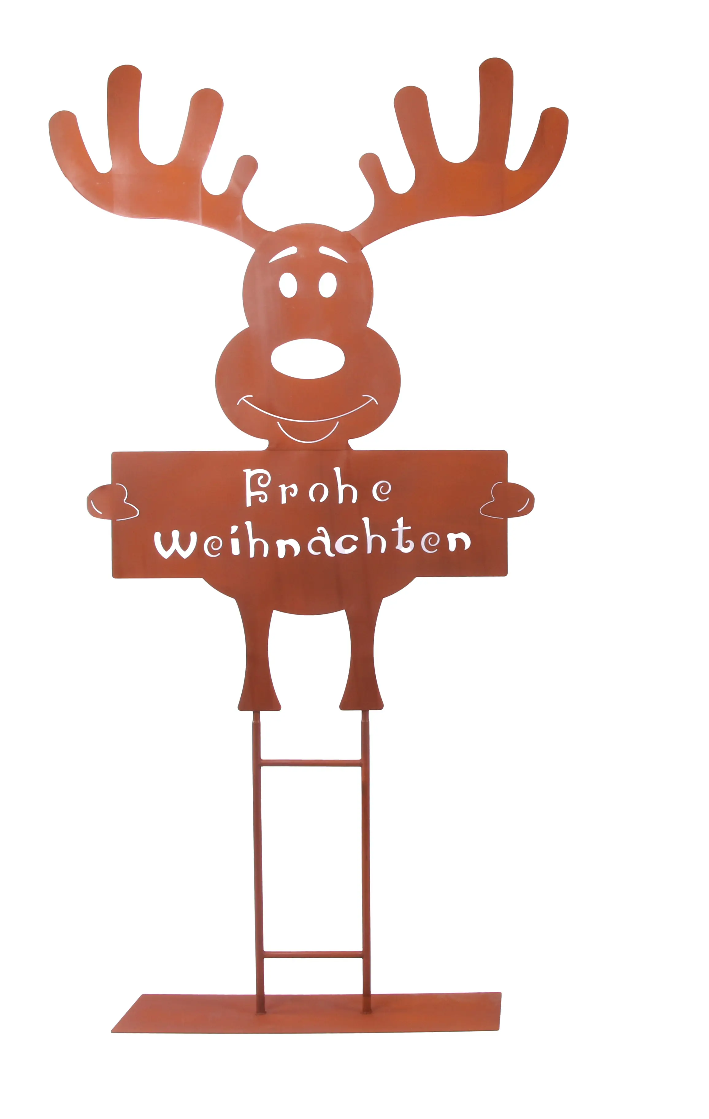 TrendLine Dekofigur Rentier Frohe Weihnachten 97,5 x 170 cm