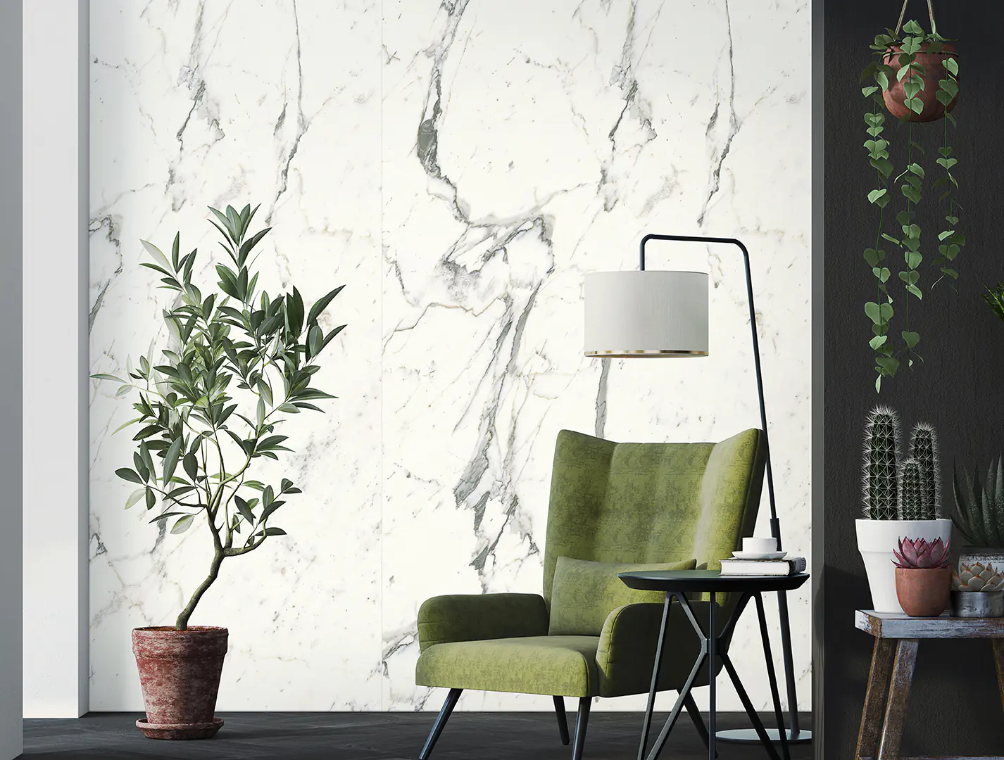 Classen Wandverkleidung Vario Marble white 255 x 120 cm x 3 mm
