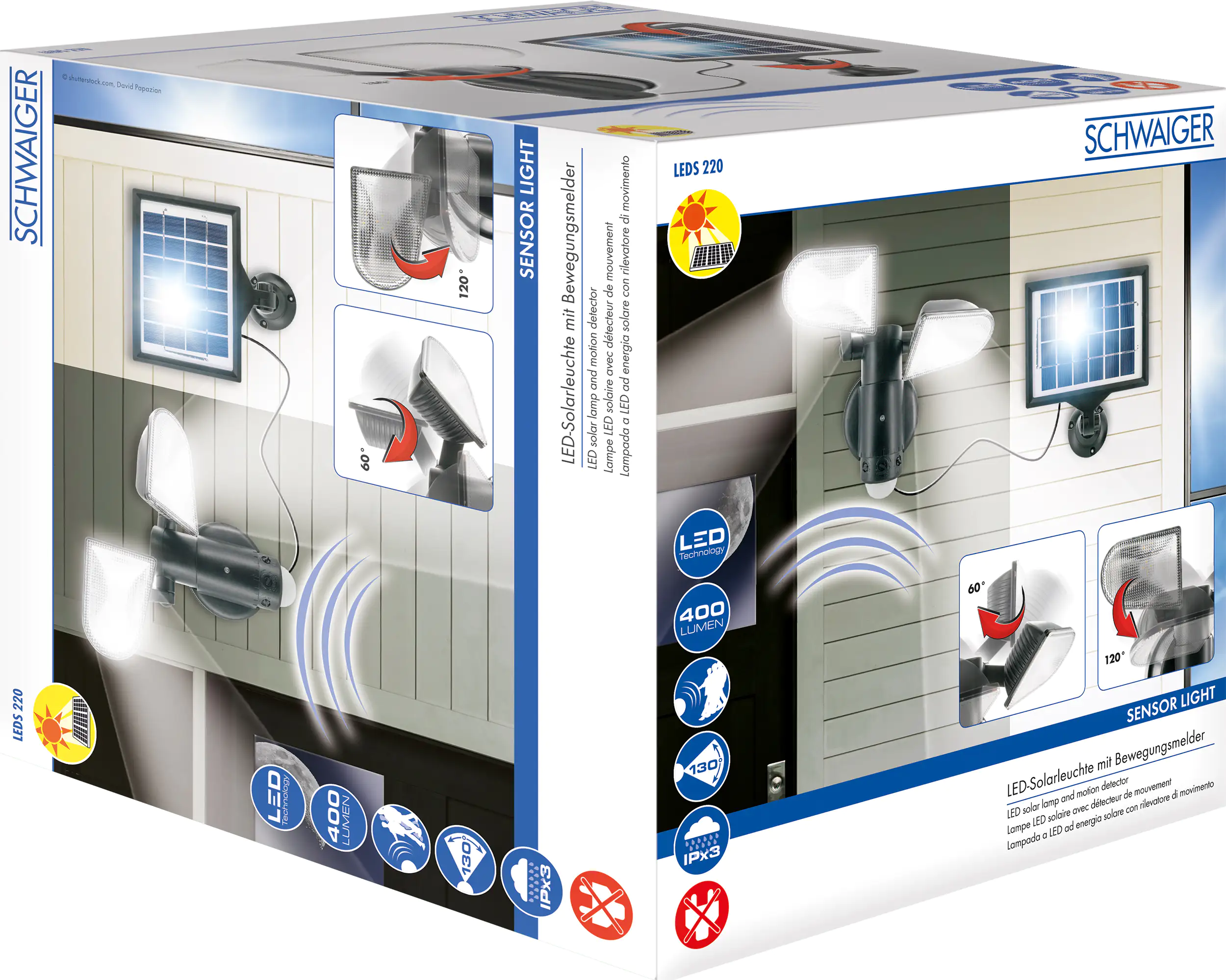 4004005018066_6 Schwaiger LED Solar Sensorleuchte