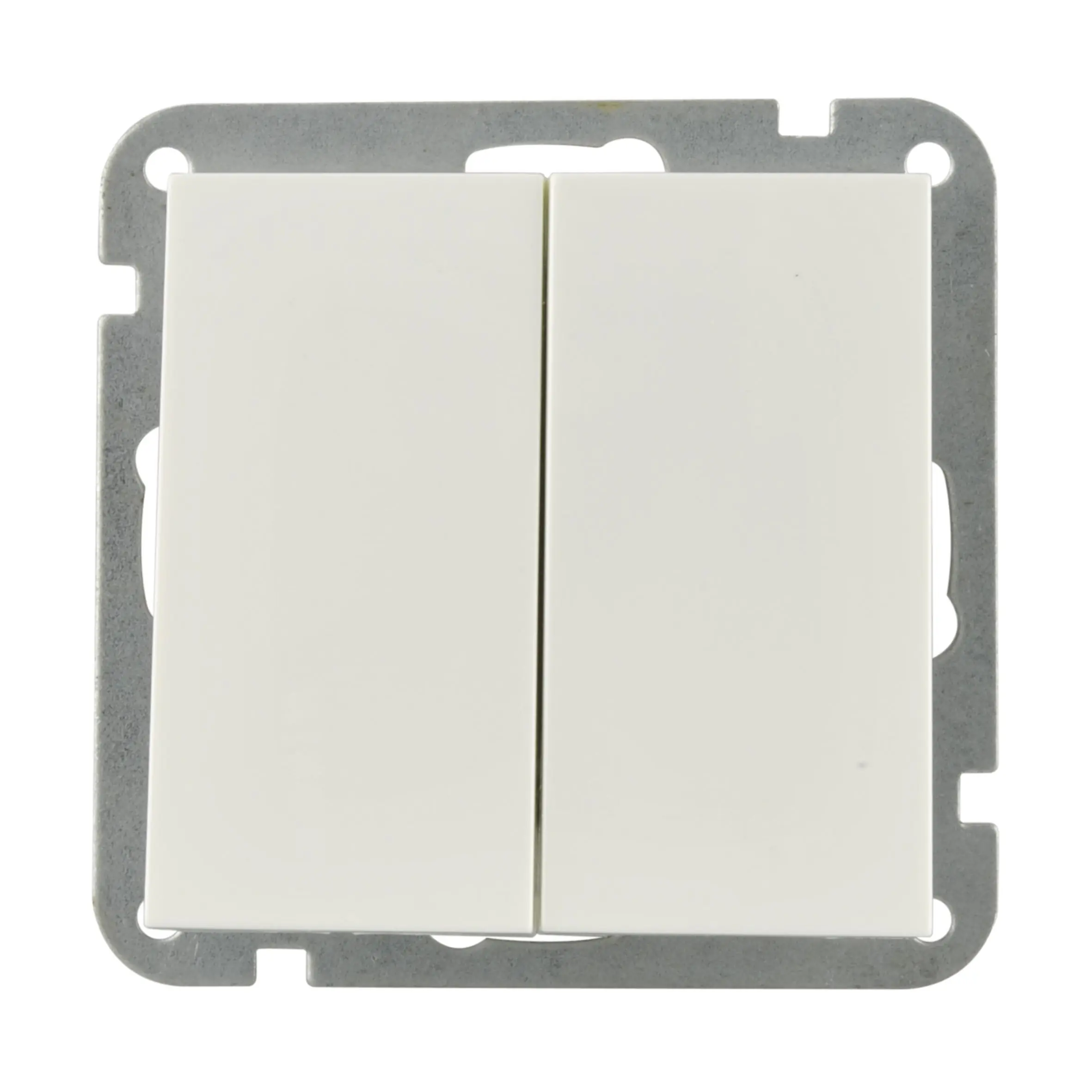 Unitec Doppel-Wechselschalter Melbourne mit Wippe alpinweiß