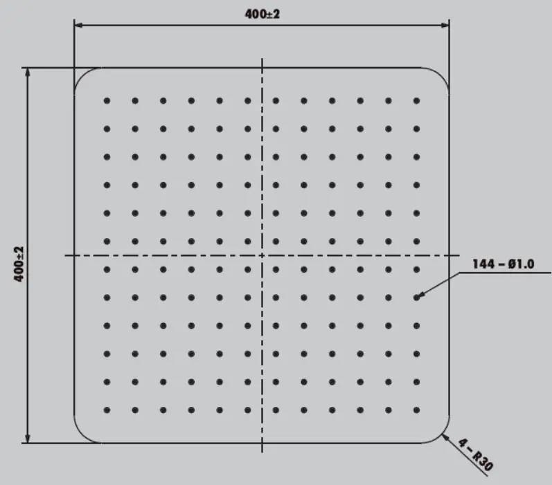 Primaster Kopfbrause Malay chrom 40 x 40 cm