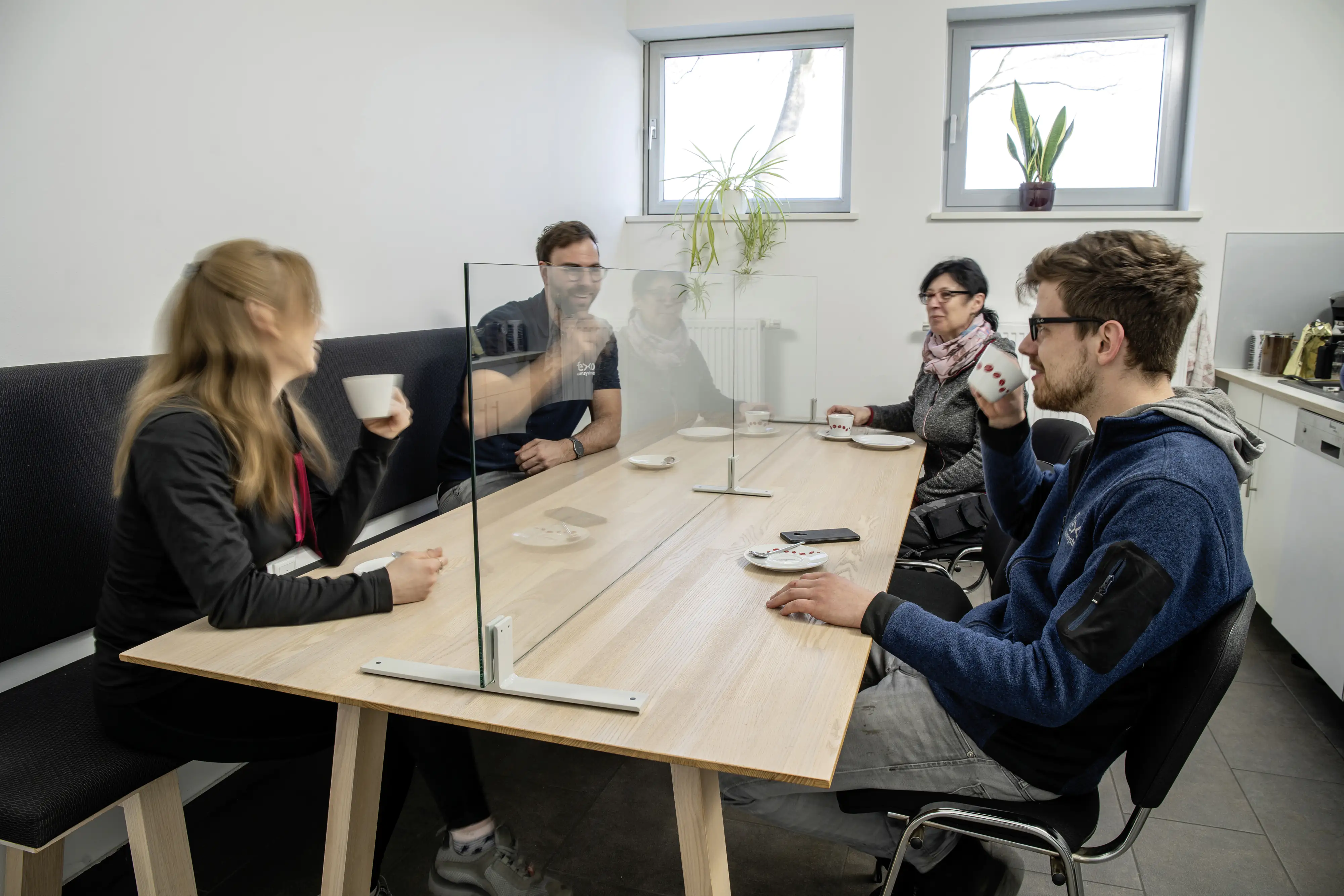 Hygiene Schutzglas Klar 6 mm ESG-Glas Breite: 1000 mm, Höhe: 500 mm