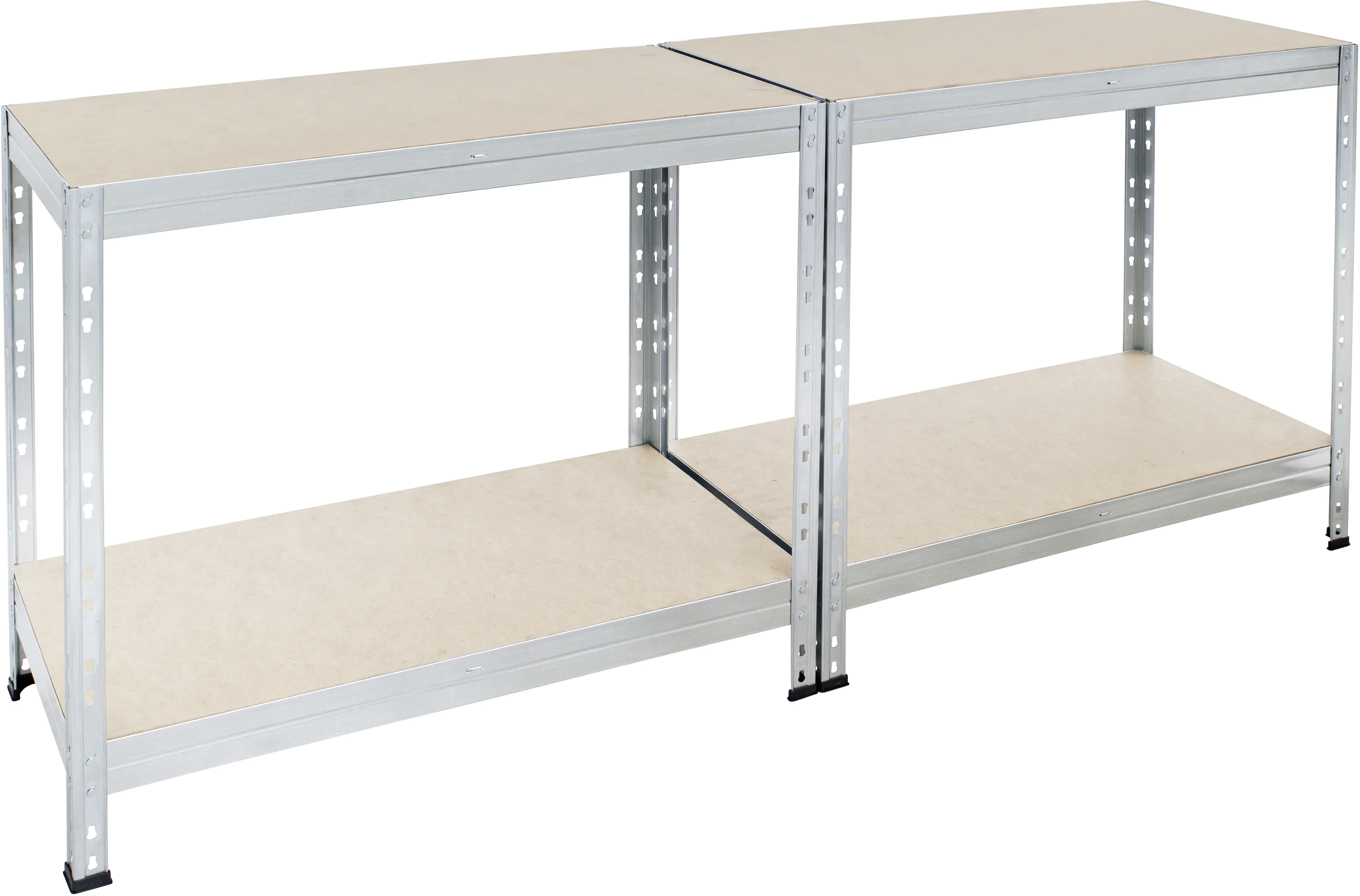 8586002700527_2114144 Rivet Metallsteckregal S 180 x 75 x 35 cm 4 Holzböden 700 kg