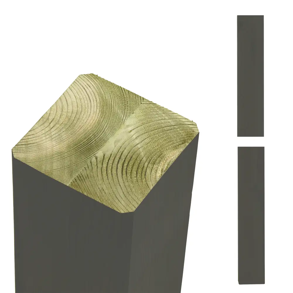 Plus Verleimte Pfosten beidseitig gerade 9 x 9 x 268 cm umbragrau Plus Verleimte Pfosten beidseitig gerade 9 x 9 x 268 cm umbragrau