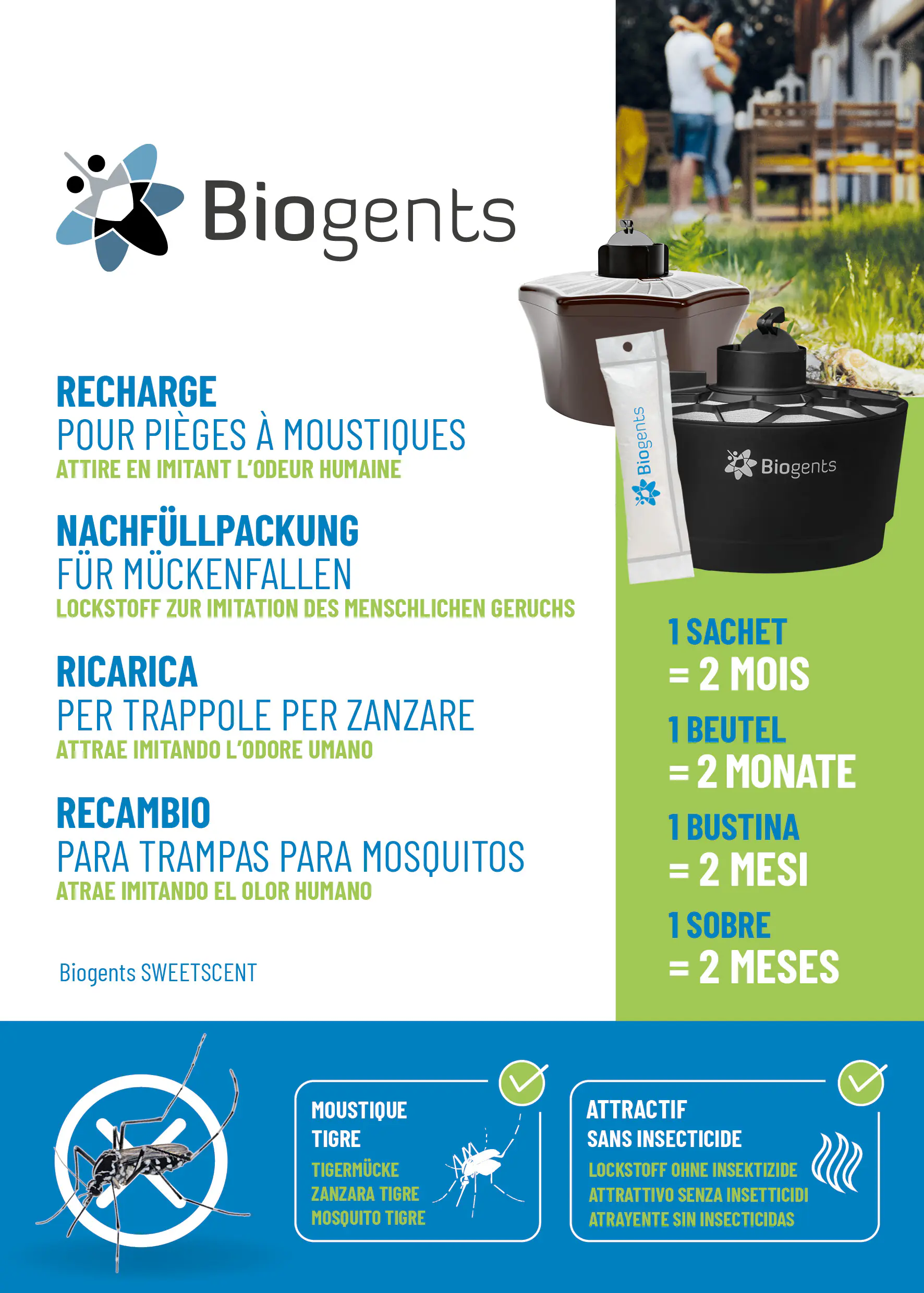 Biogents Sweetscent Mückenlockstoff für Aero Trap 1 Stück