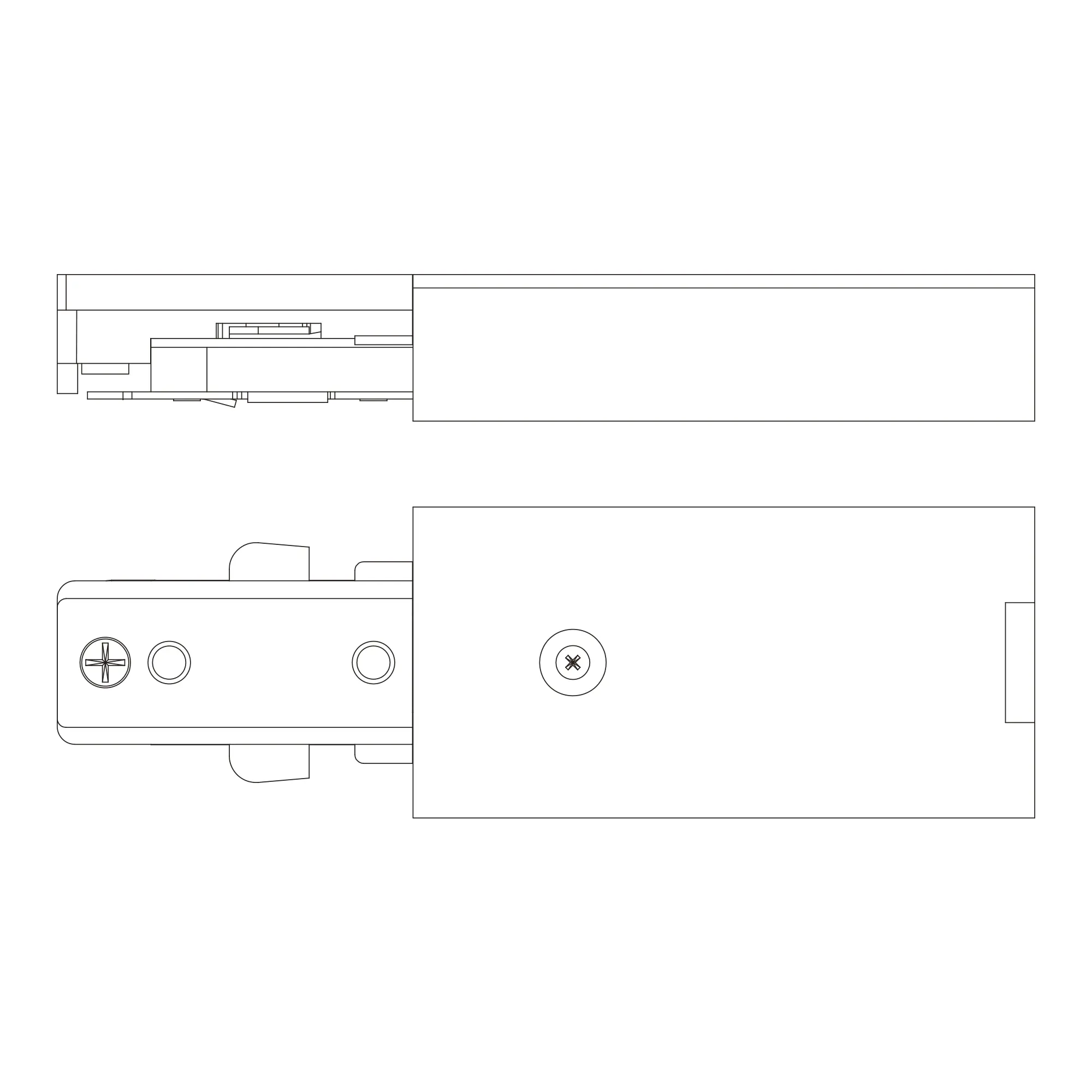 Philips EasyLink Stromverbinder für Schienenleuchte einseitig weiß