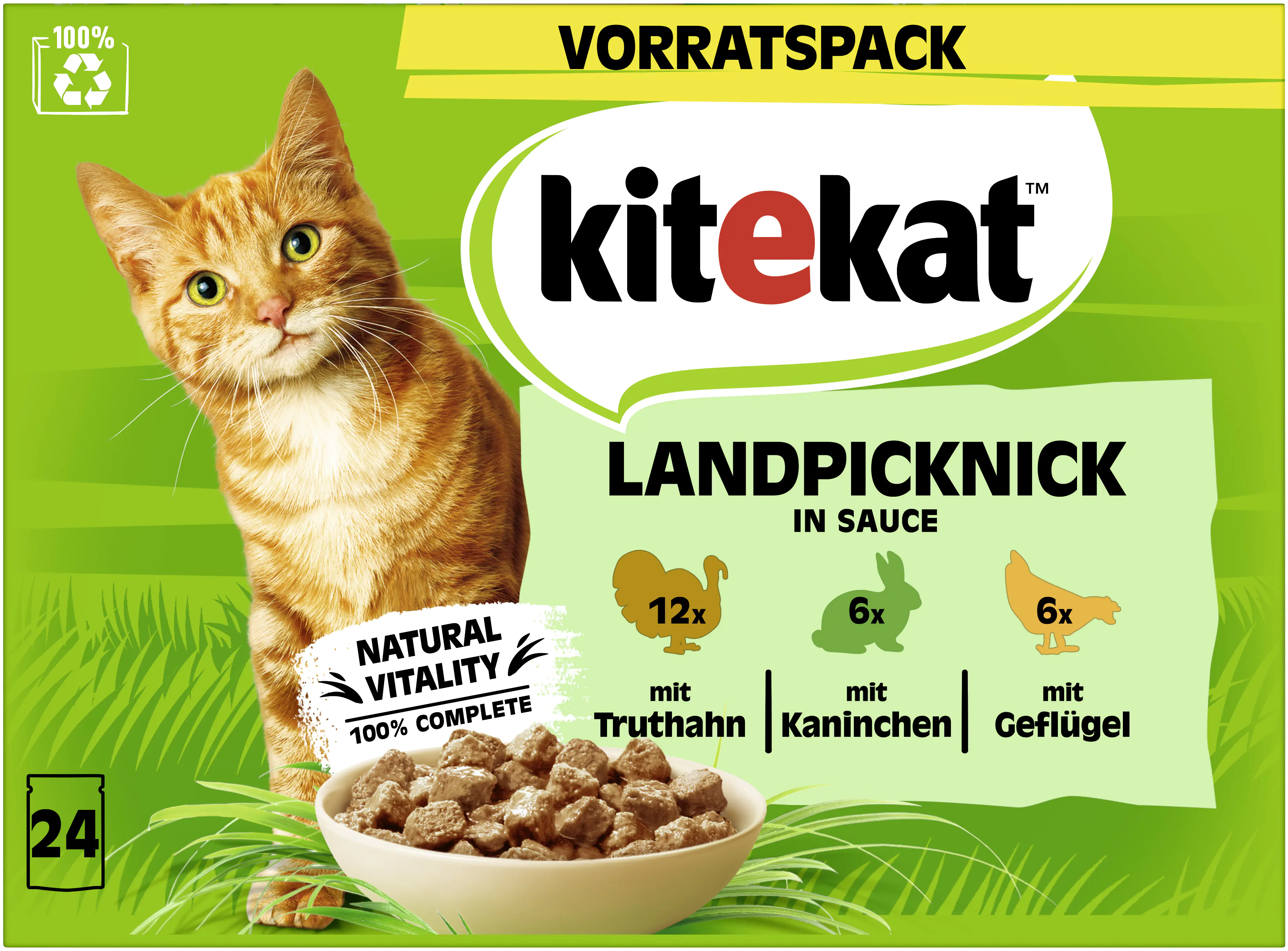Kitekat Landpicknick in Sauce Multipack Vorratspack 24x85 g Kitekat Landpicknick in Sauce Multipack Vorratspack 24x85 g