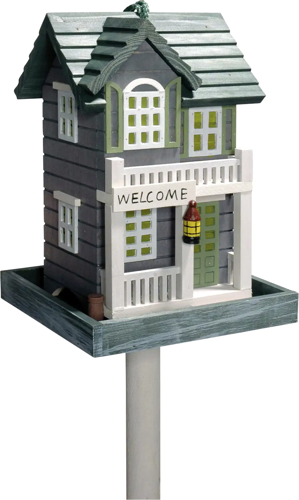 Dobar Deko-Vogelhaus Welcome bunt LxBxH: 18x18x23 cm