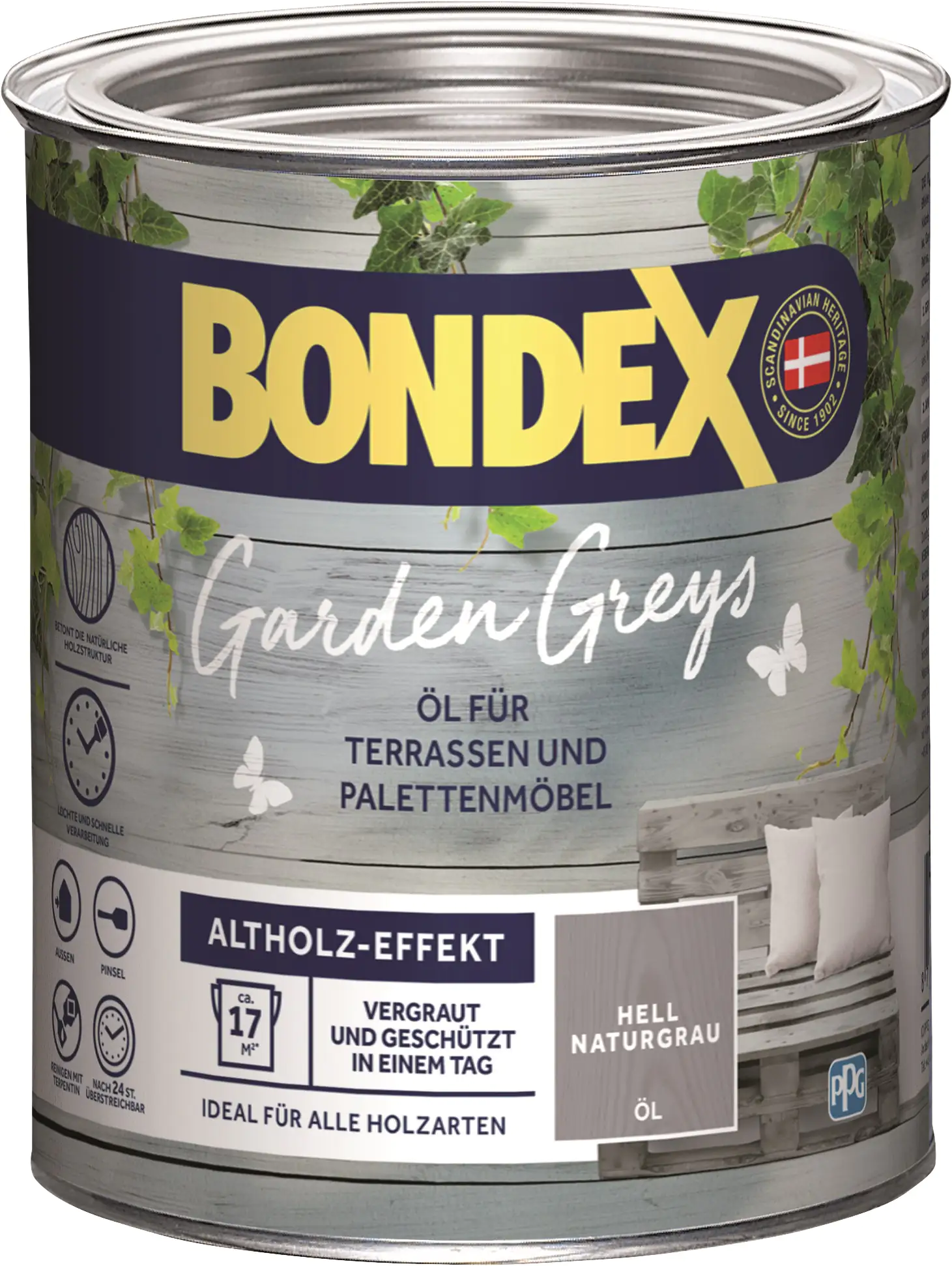 8716242957430 Bondex Garden Greys Öl 750 ml hell naturgrau