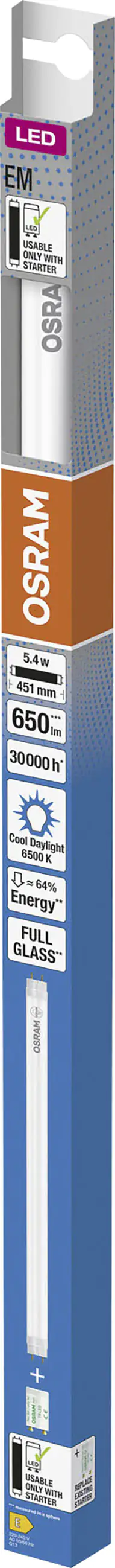 Osram LED Röhre 43,8 cm G13 5,4 W kaltweiß
