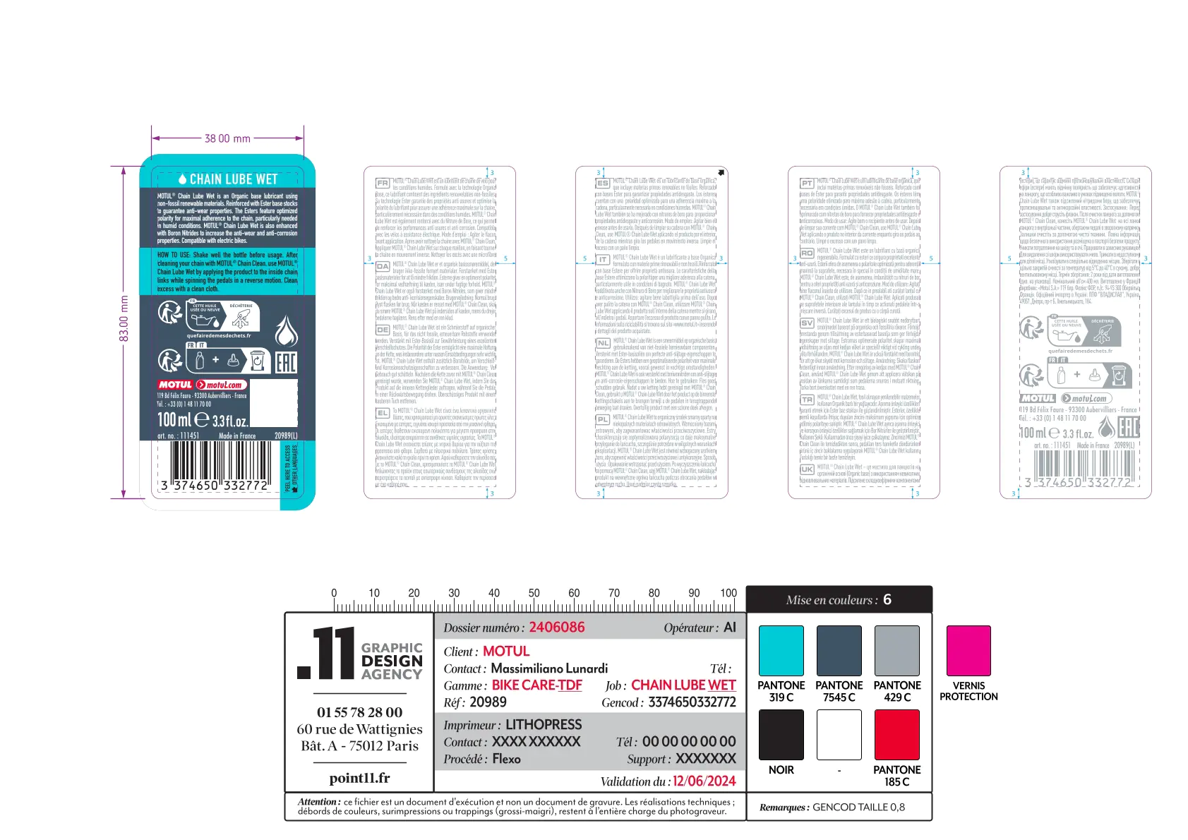 MOTUL Chain Lube Wet Kettenöl 100 ml 