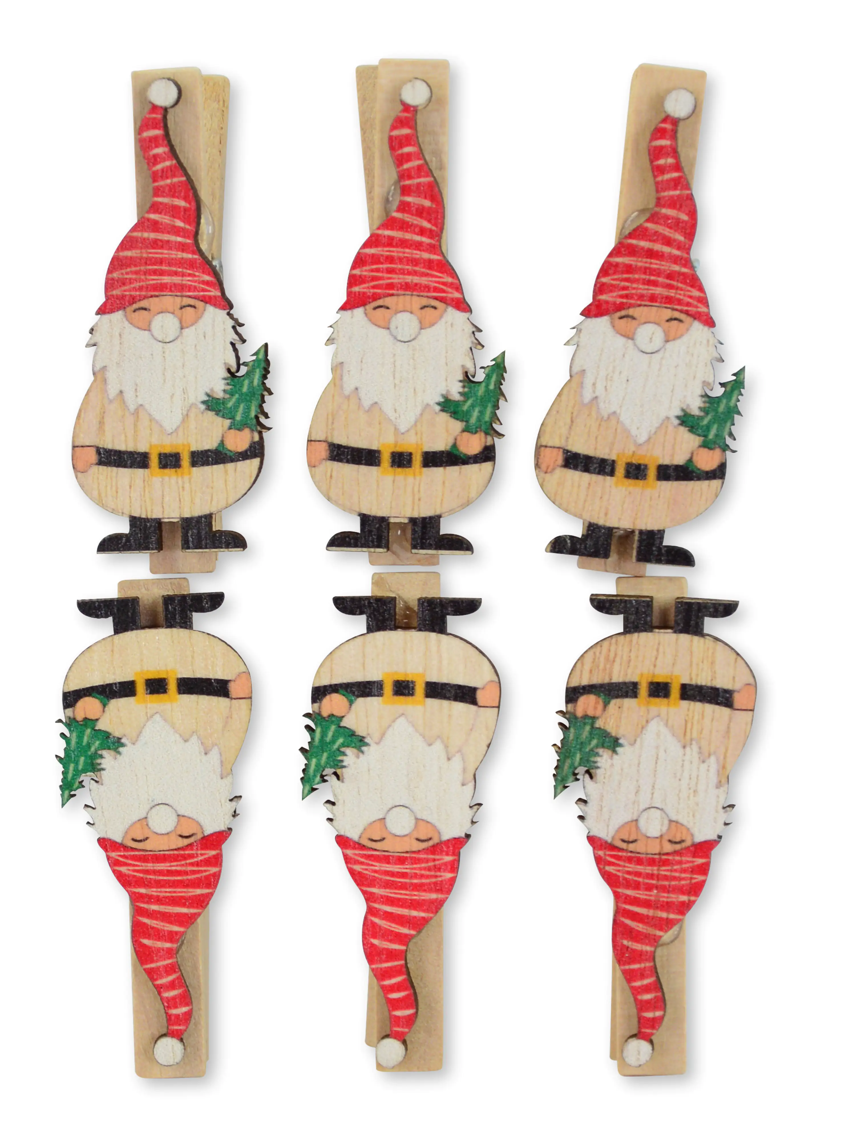 Riffelmacher Dekoklammer Wichtel aus Holz 2 x 4,5 x 1,5 cm