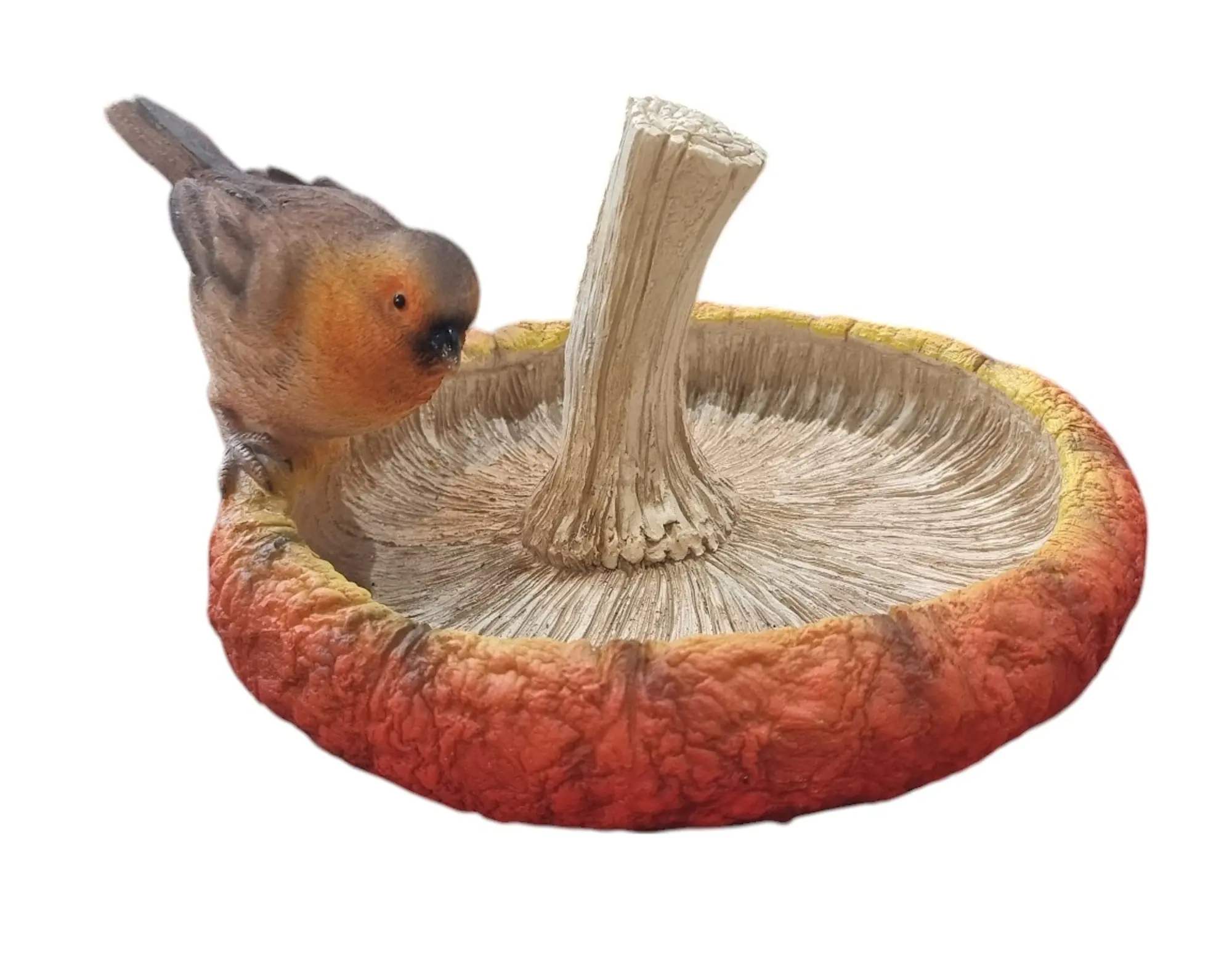 Figur Vogeltränke orange 11 x 23 x 19 cm bunt