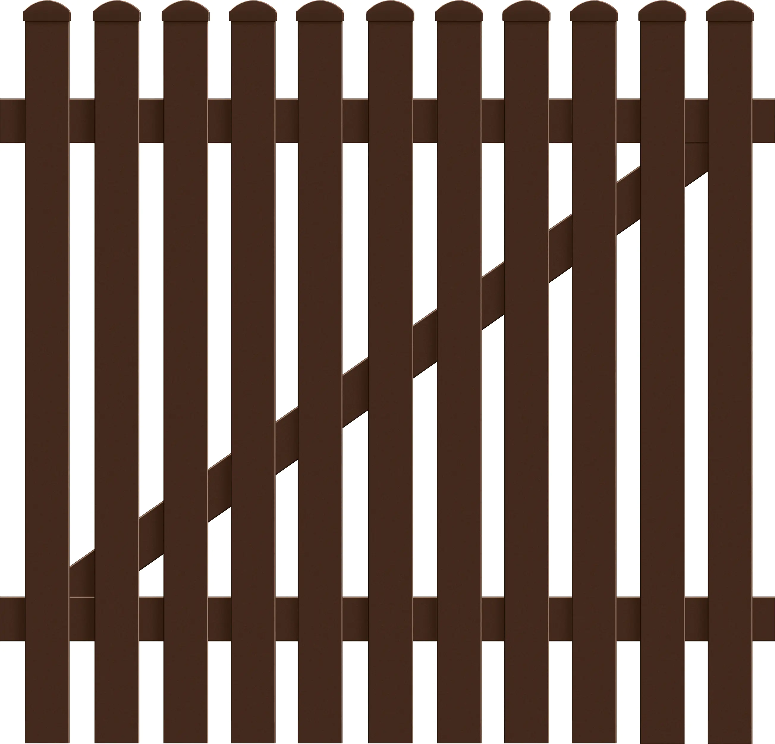 KM Zaun Zauntür Meran Gerade 125,8 x 180 cm, braun, DIN rechts