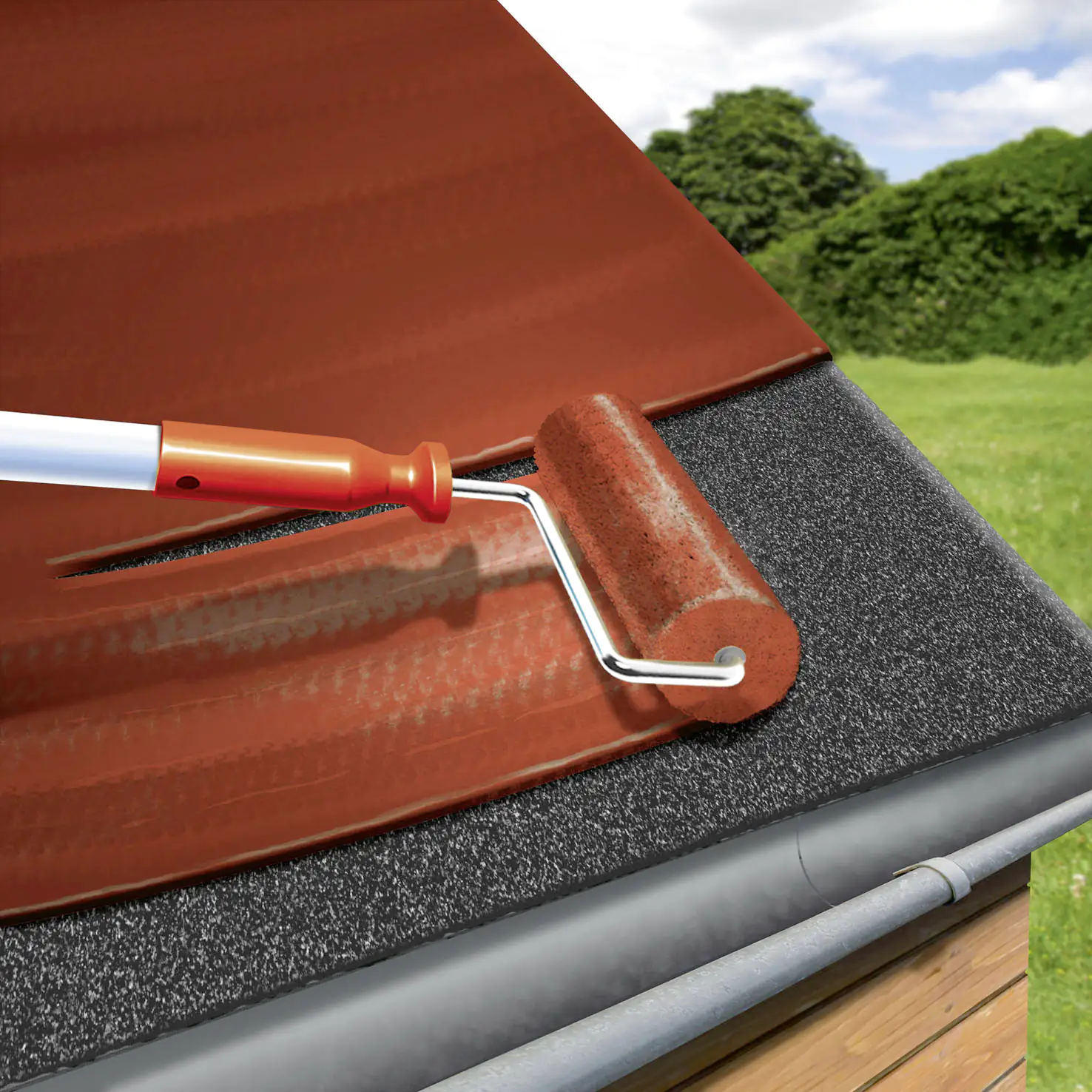 MEM Dach- und Sockelfarbe 5 kg ziegelrot