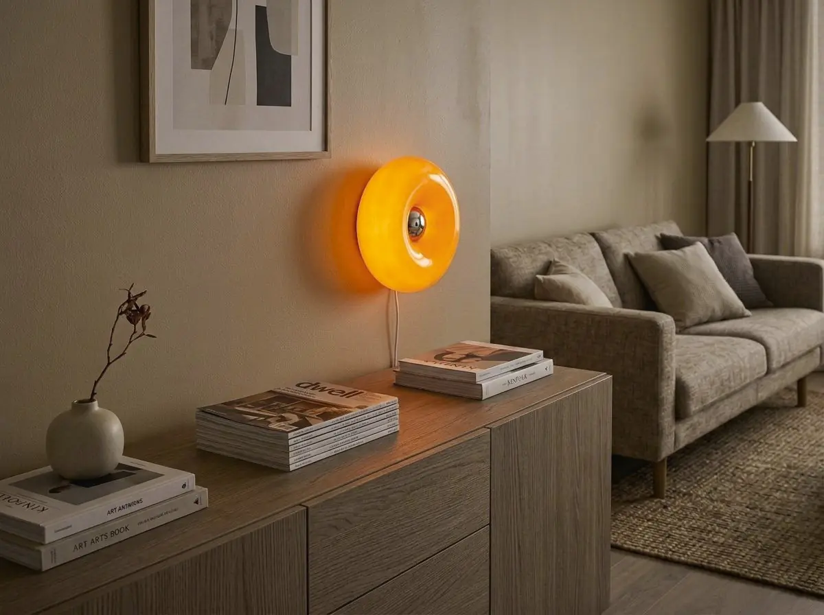 Eglo LED-Tischleuchte Basile Ø 30 x 10,8 cm warmweiß orange