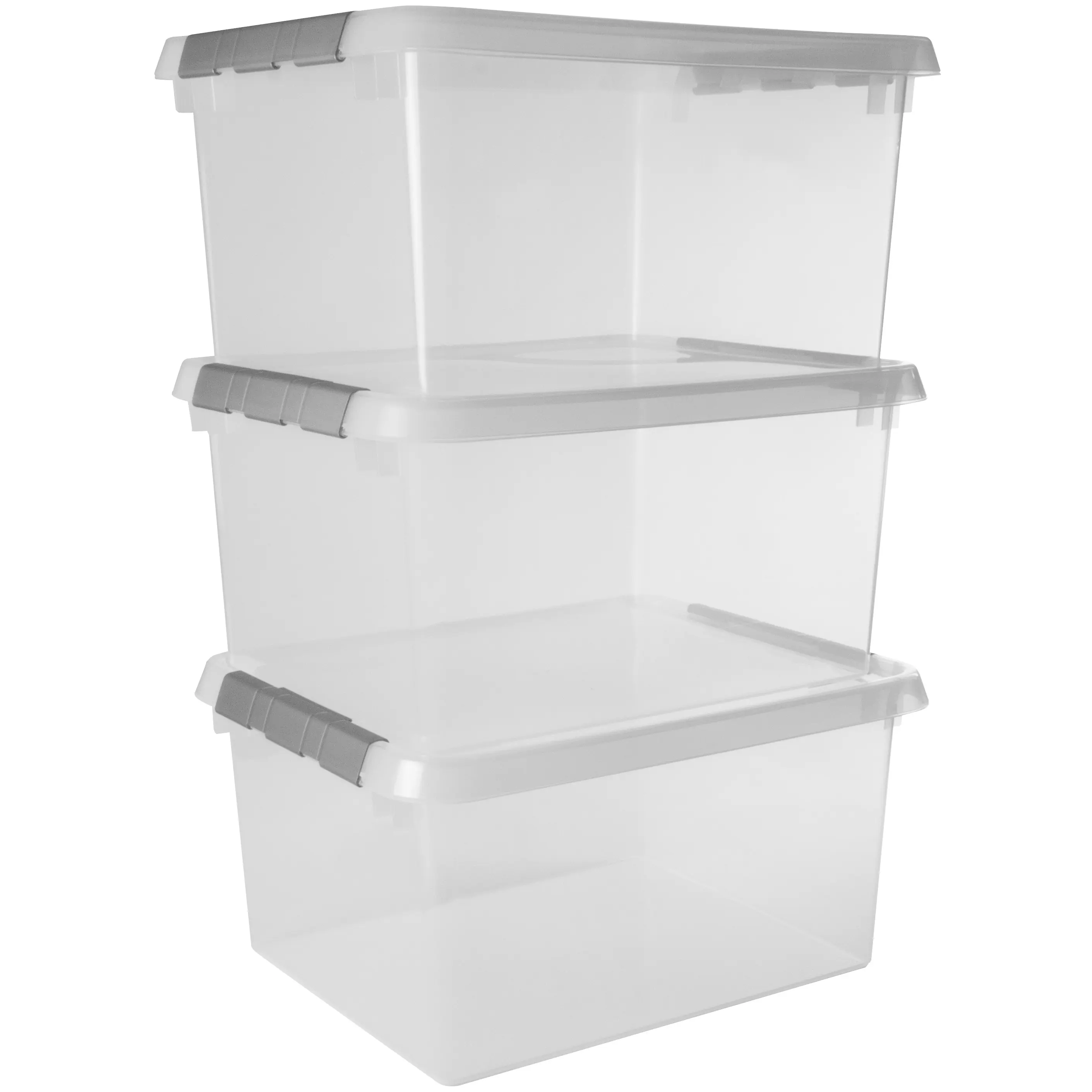 Sunware Comfort line Aufbewahrungsbox 6er-Set für 36L transparent metallfarbig