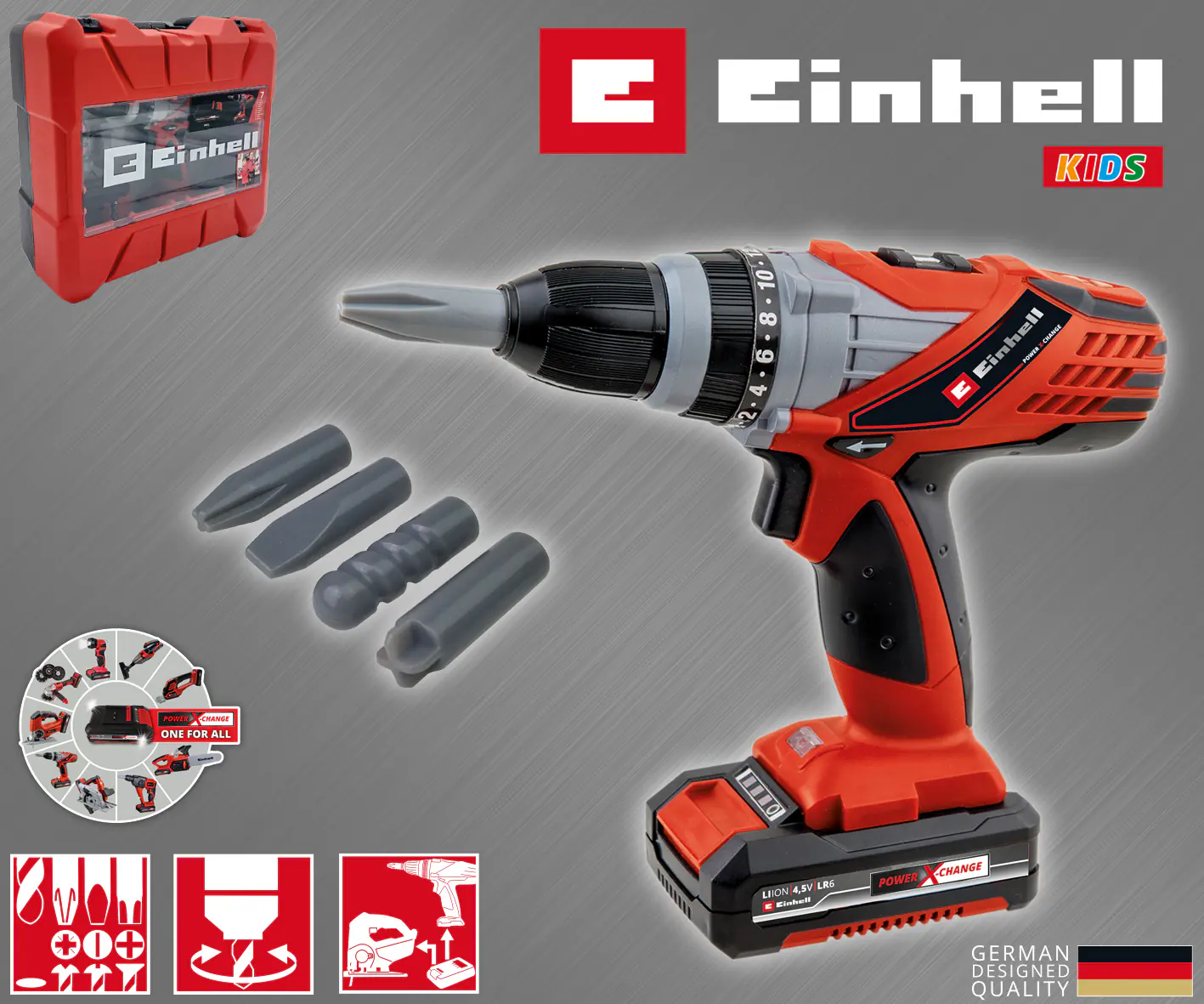 Einhell Kids Kinder-Akkubohrschrauber mit Koffer