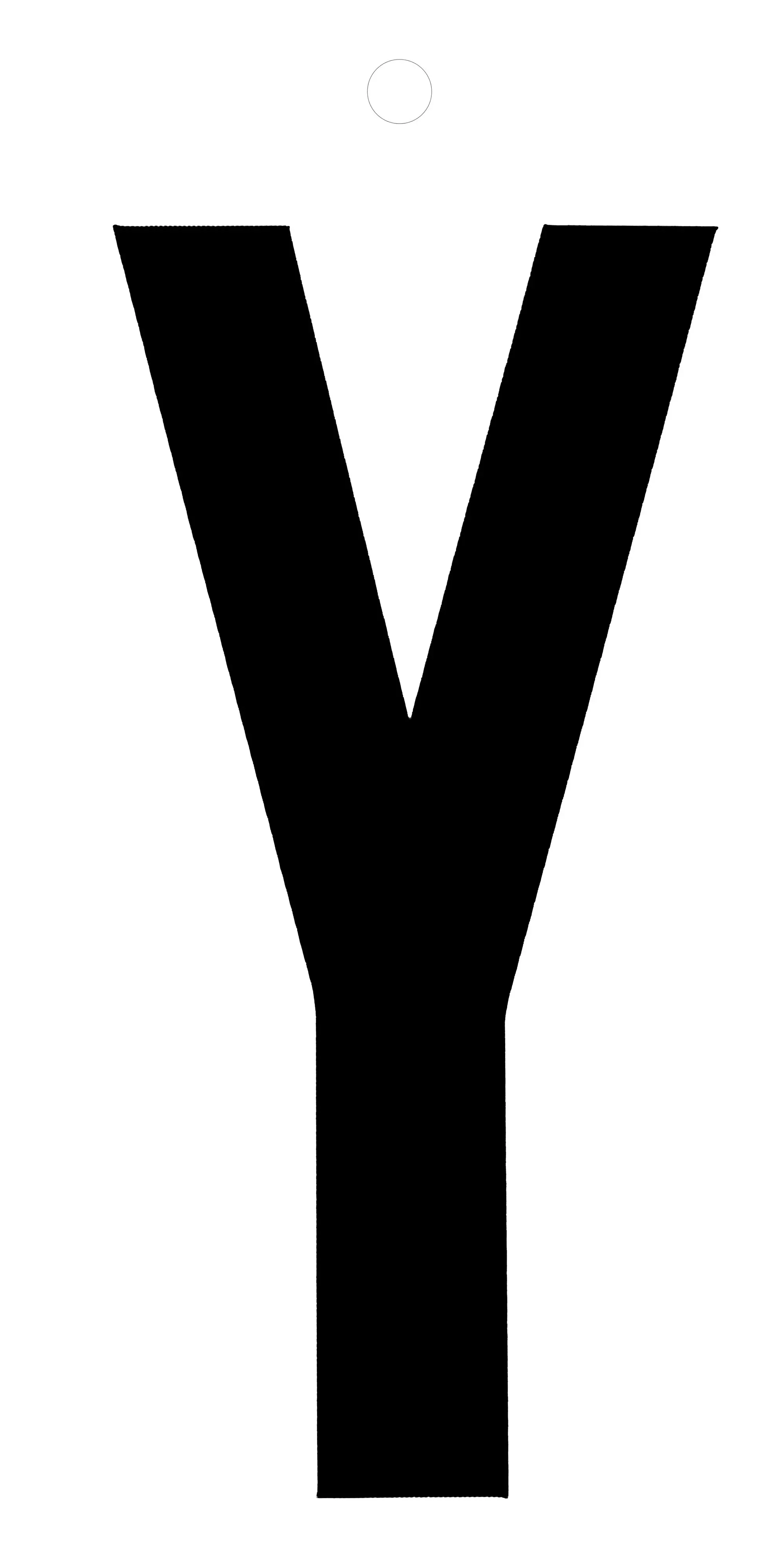 Conmetall Aufkleber Buchstabe Y PVC 10 x 6 cm schwarz 