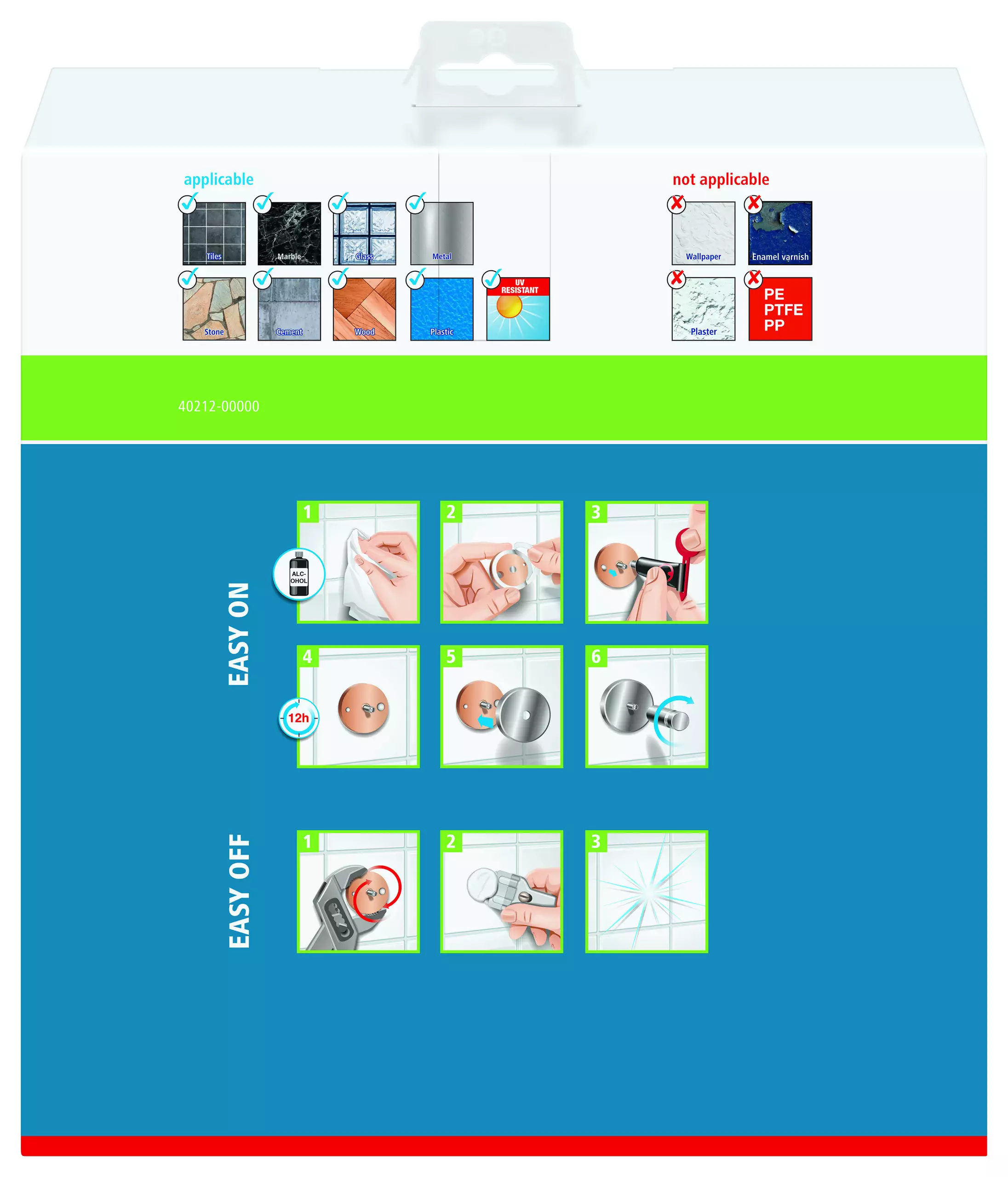 Tesa Ablagekorb BAATH+  zweistöckig zum Kleben