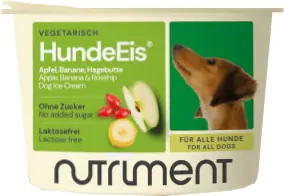 Nutriment Hundeeis Apfel, Banane, Hagebutte, 90ml
