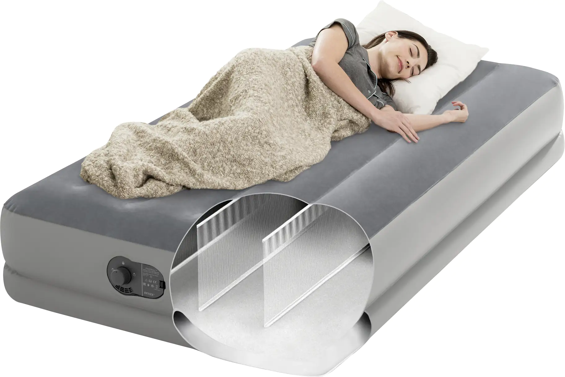 Intex Luftbett Dura-Beam Prestige Mid-Rise Twin grau 99 x 191 x 30 cm Intex Luftbett Dura-Beam Prestige Mid-Rise Twin grau 99 x 191 x 30 cm