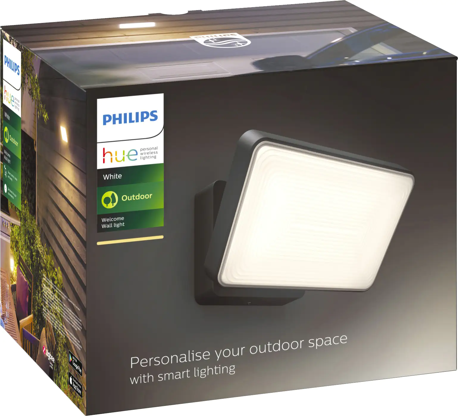 Philips Hue LED Außen-Flutlicht White Welcome eckig 22 x 15,3 cm IP44