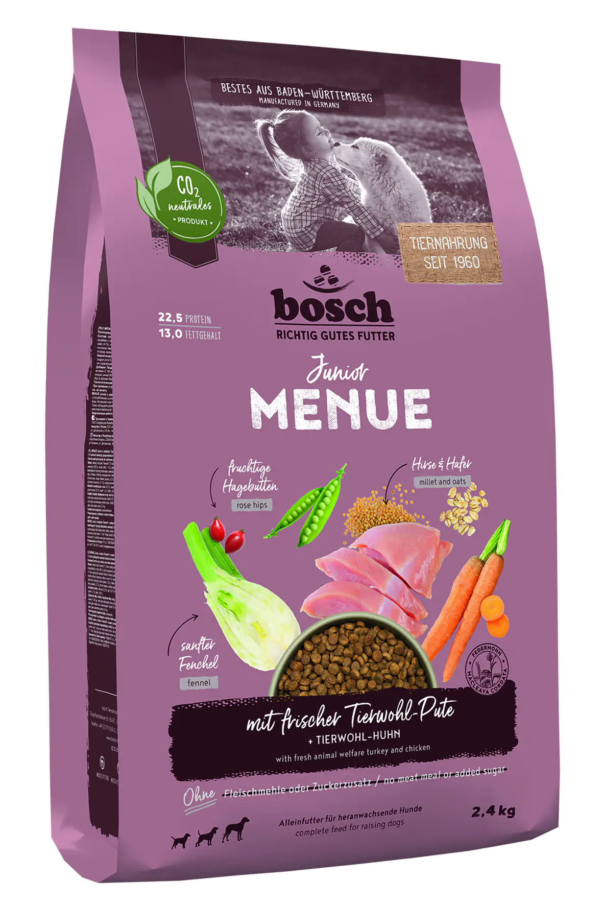 Bosch Menue Junior Hundetrockenfutter Pute 2,4 kg