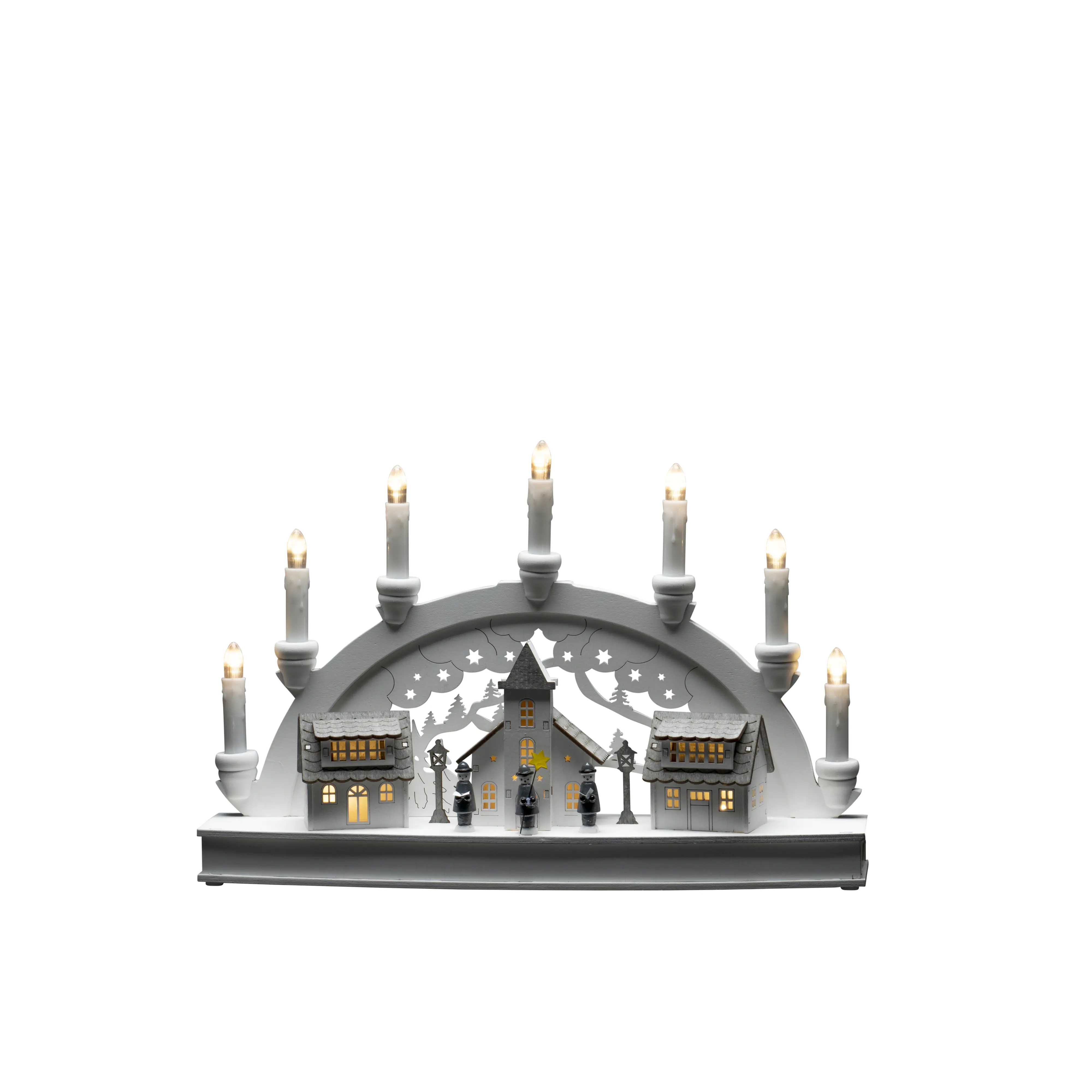 Konstsmide LED Holzsilhouette Häuser Innen 10 warmweiße Dioden Konstsmide LED Holzsilhouette Häuser Innen 10 warmweiße Dioden