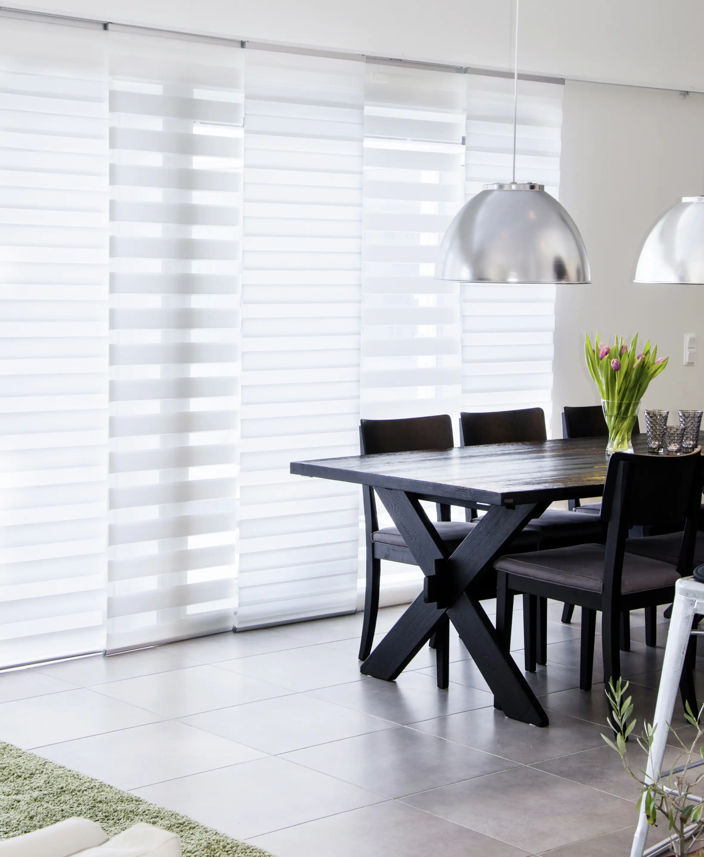 Gardinia Flächenvorhang Day+Night weiß, 60 x 245 cm