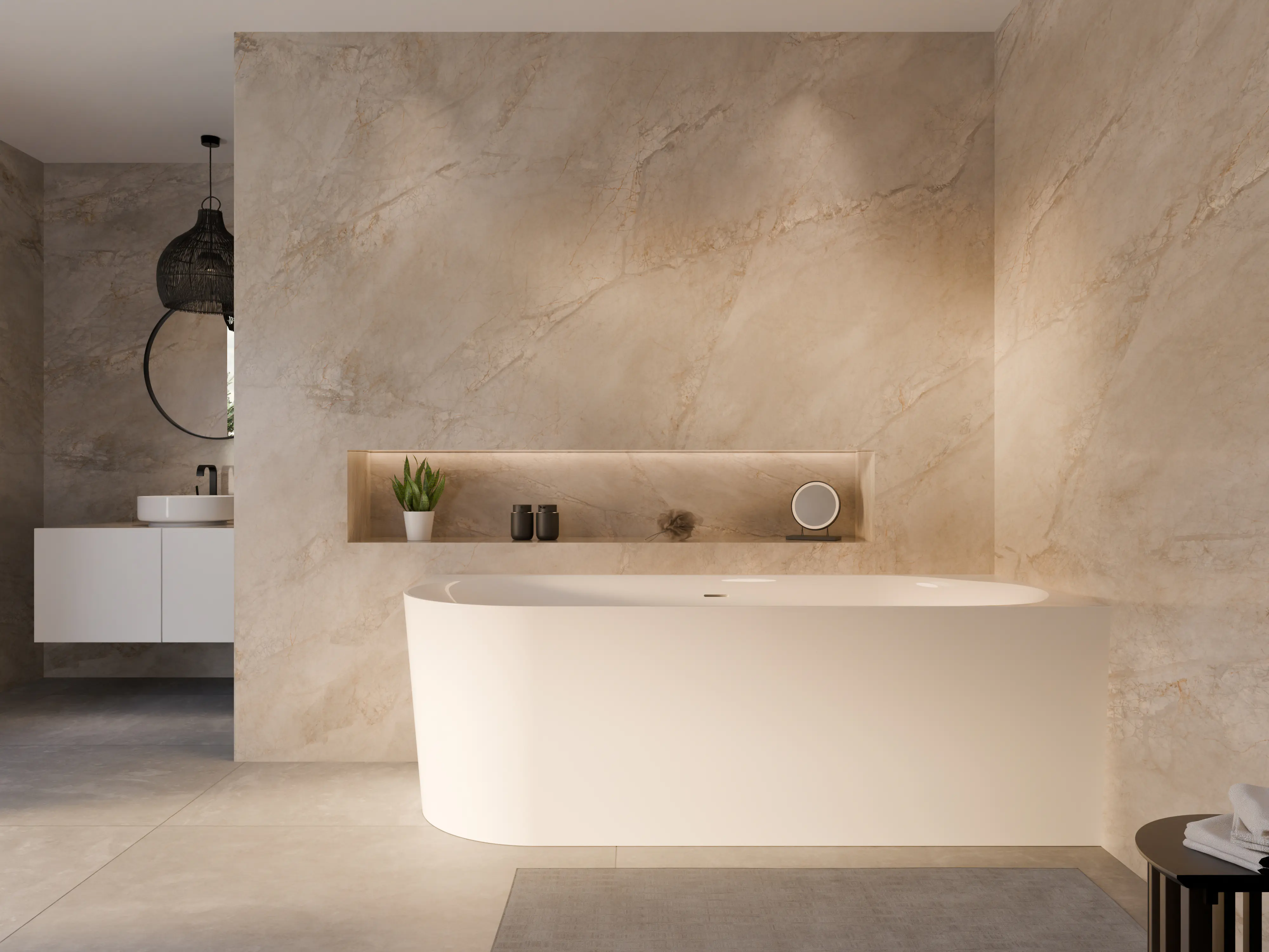 Ottofond Badewanne Mince Corner links 170 x 75 cm weiß