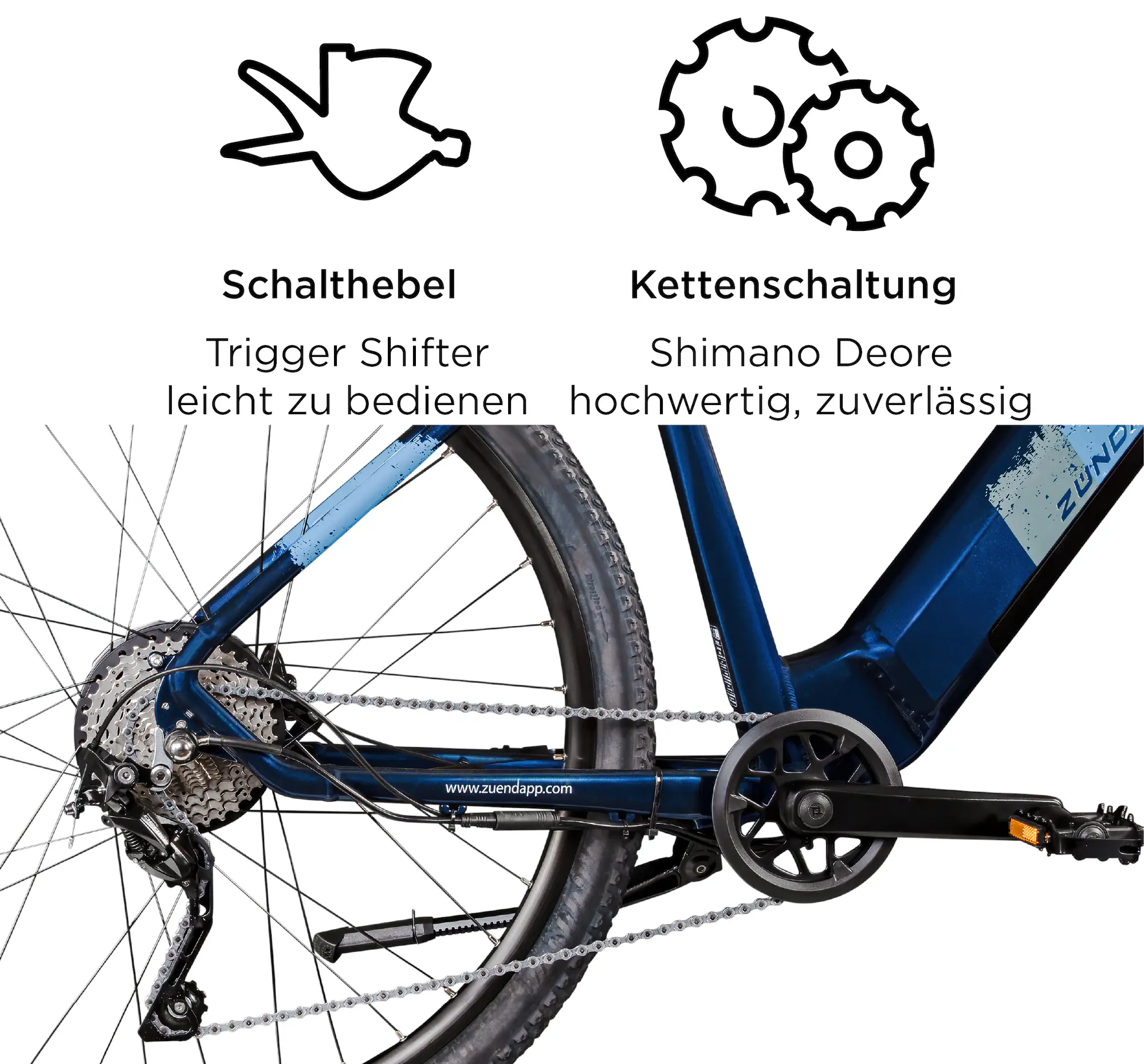 Zündapp E-Bike Z808 MTB 29 Zoll 10-Gang 550 Wh dunkelblau