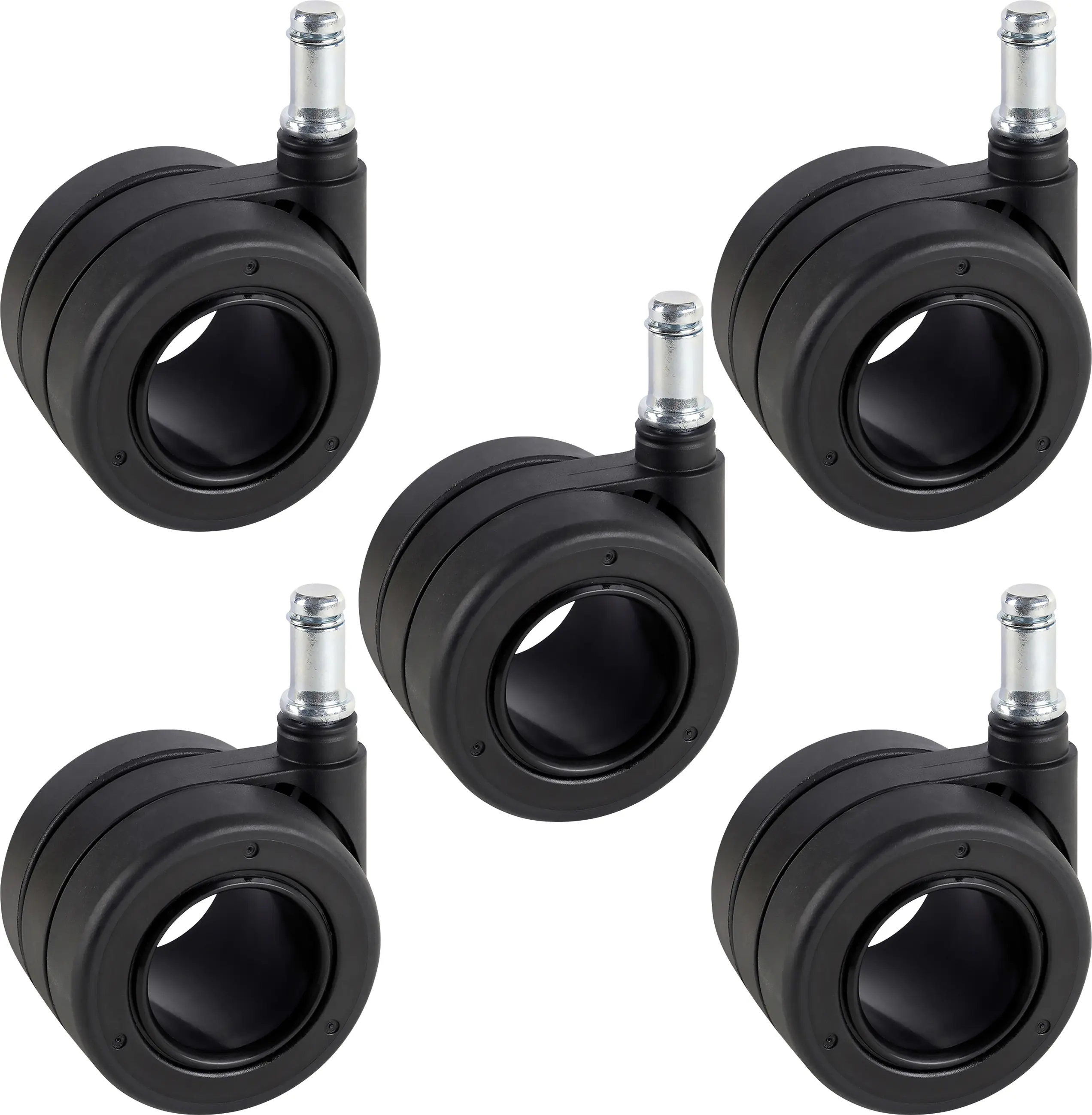 Designstuhlrollen 11 x 22 mm für normale Böden Tragkr. 60 kg