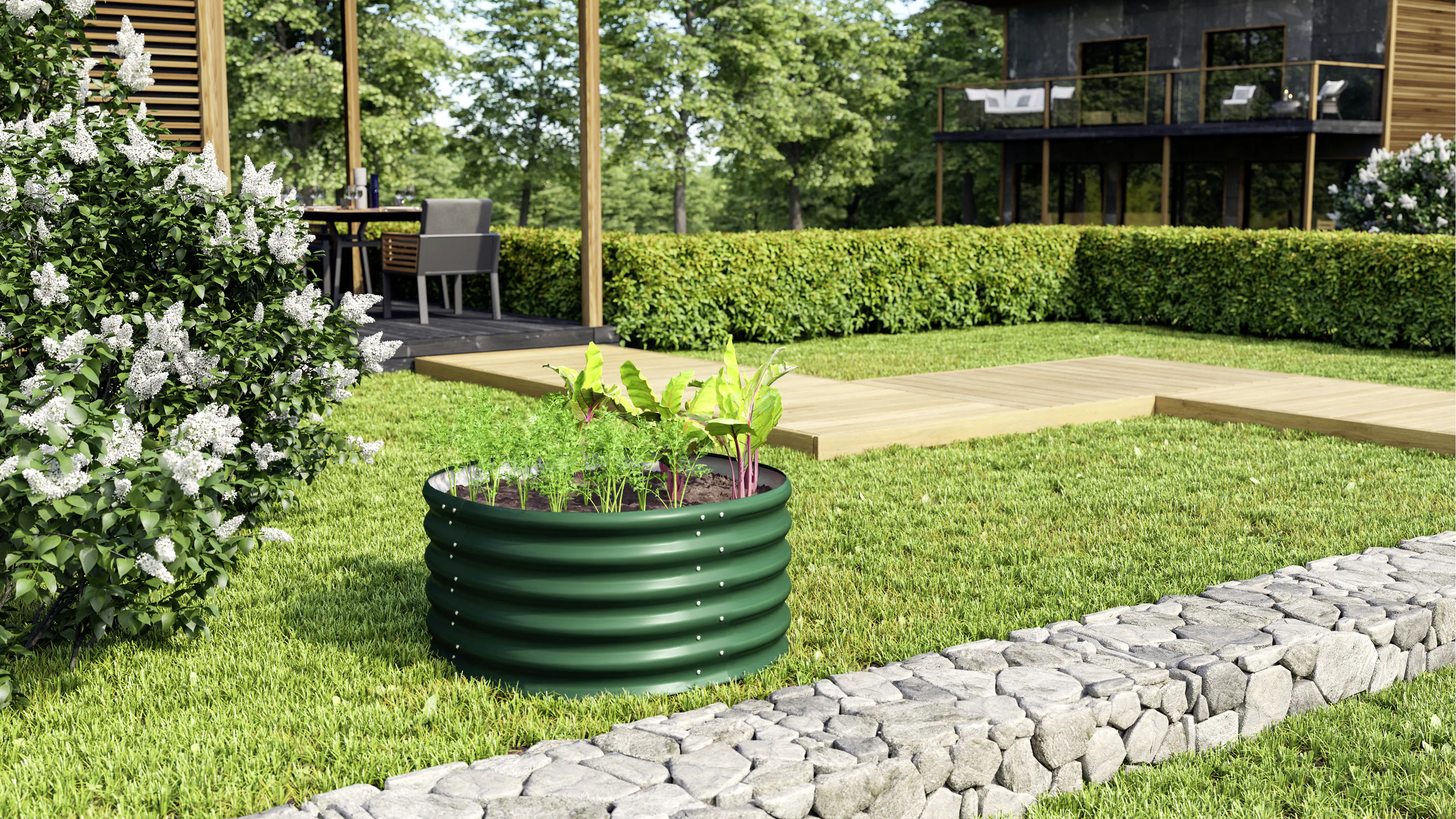 Vitavia Hochbeet Terra Rund 401 82 x 82 x 40 cm seegras Vitavia Hochbeet Terra Rund 401 82 x 82 x 40 cm seegras