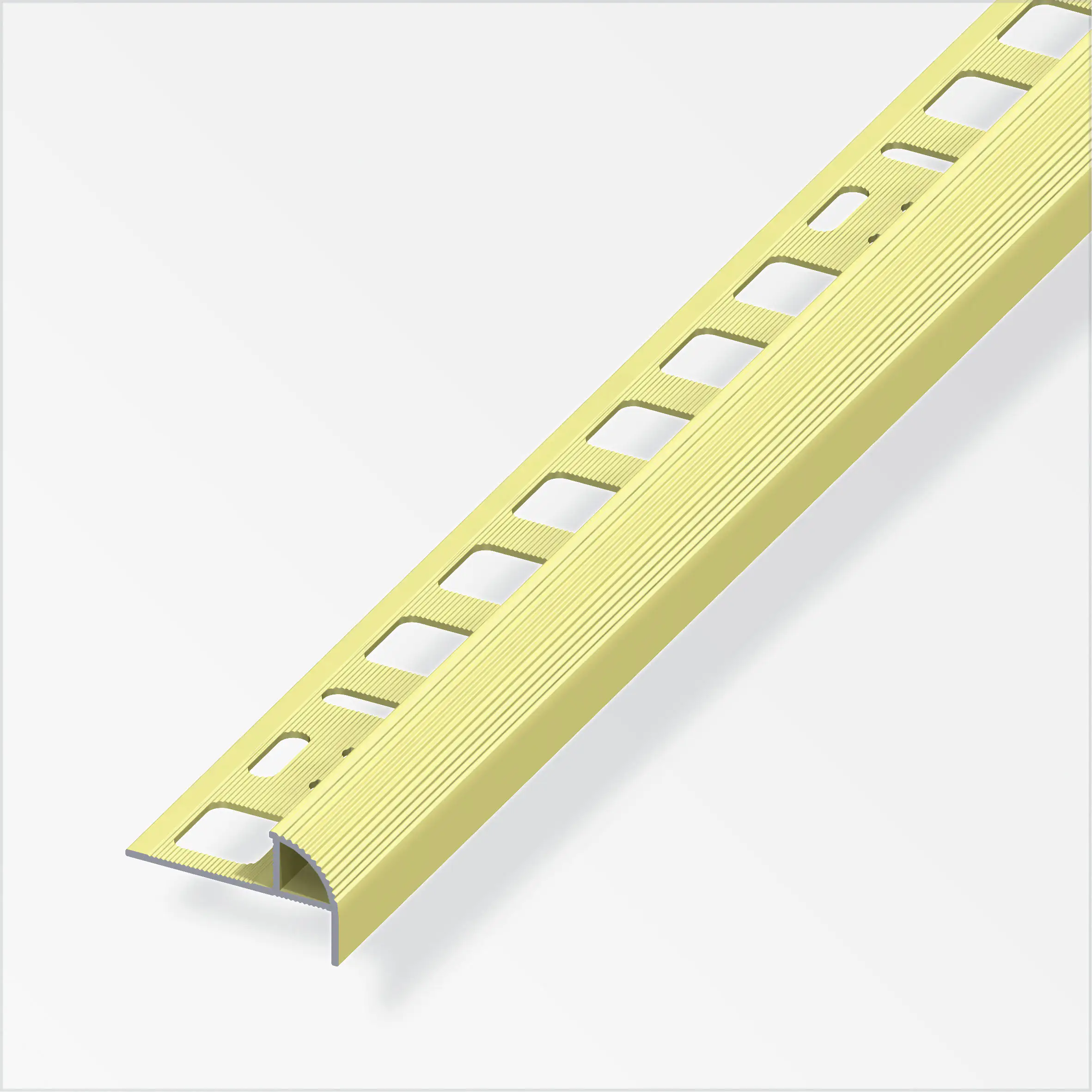 4001116725654 alfer Treppenkantenprofil 1m einfach messing 12,5 mm