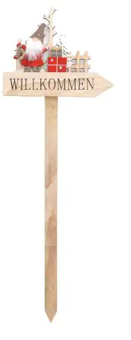 TrendLine Dekostecker Holz Willkommen 73 x 26 cm TrendLine Dekostecker Holz Willkommen 73 x 26 cm