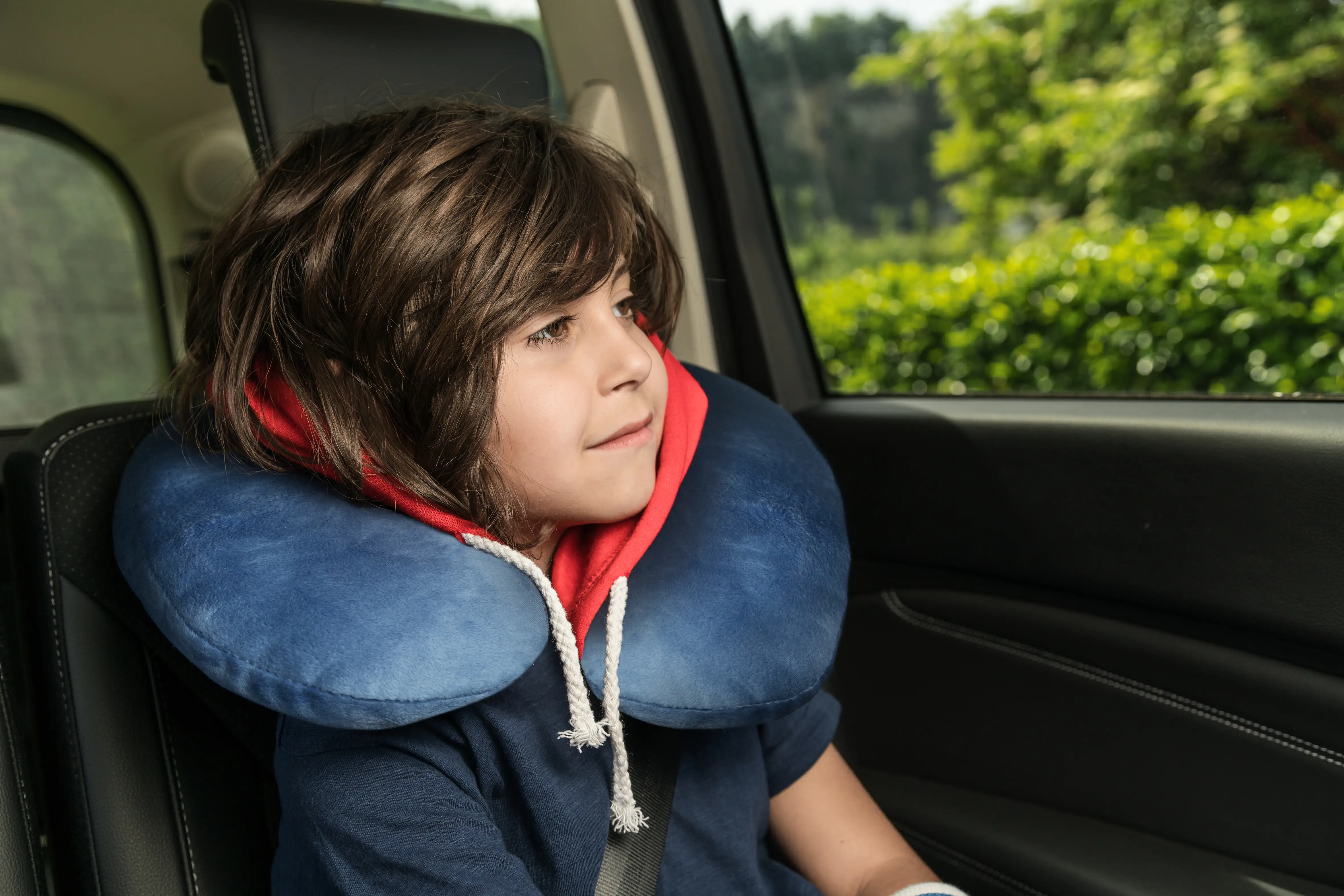 Walser Kapuzen Nackenrolle Graffiti blau 1-teilig