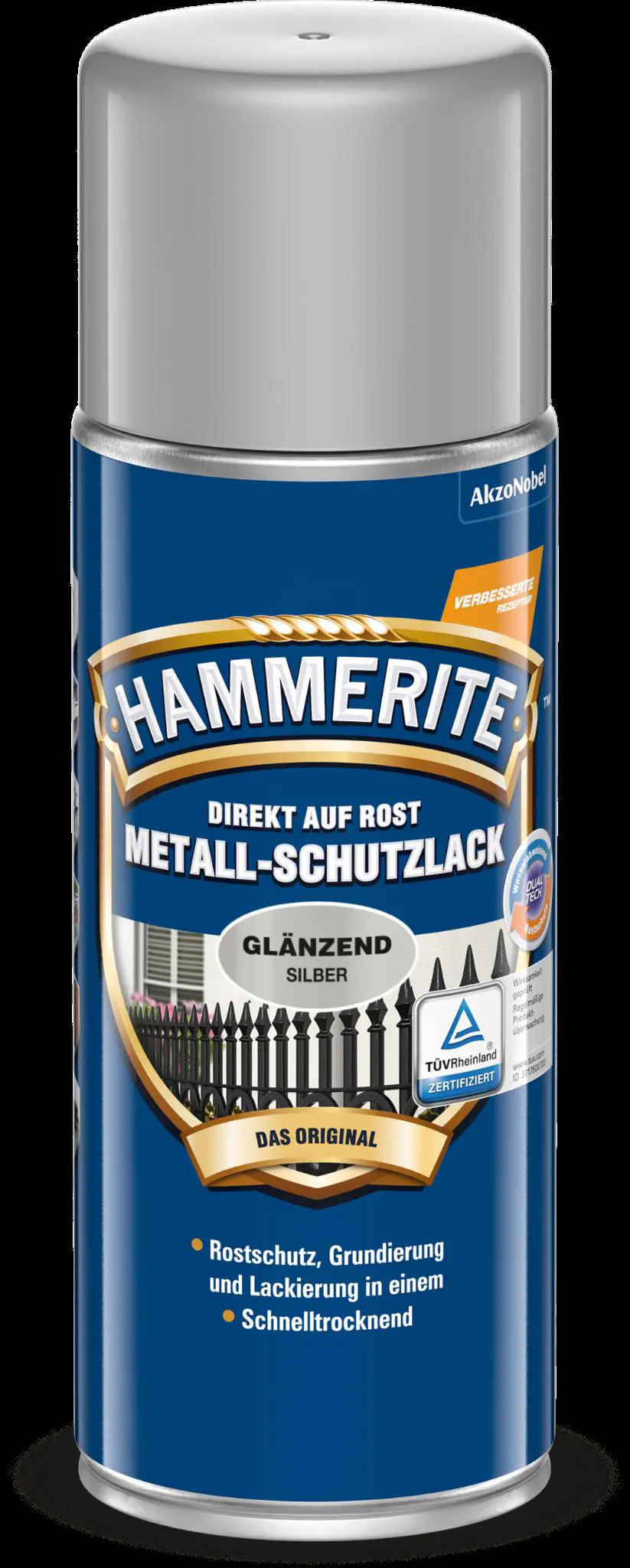 Hammerite Metall-Schutzlack Spray 400 ml silber glänzend