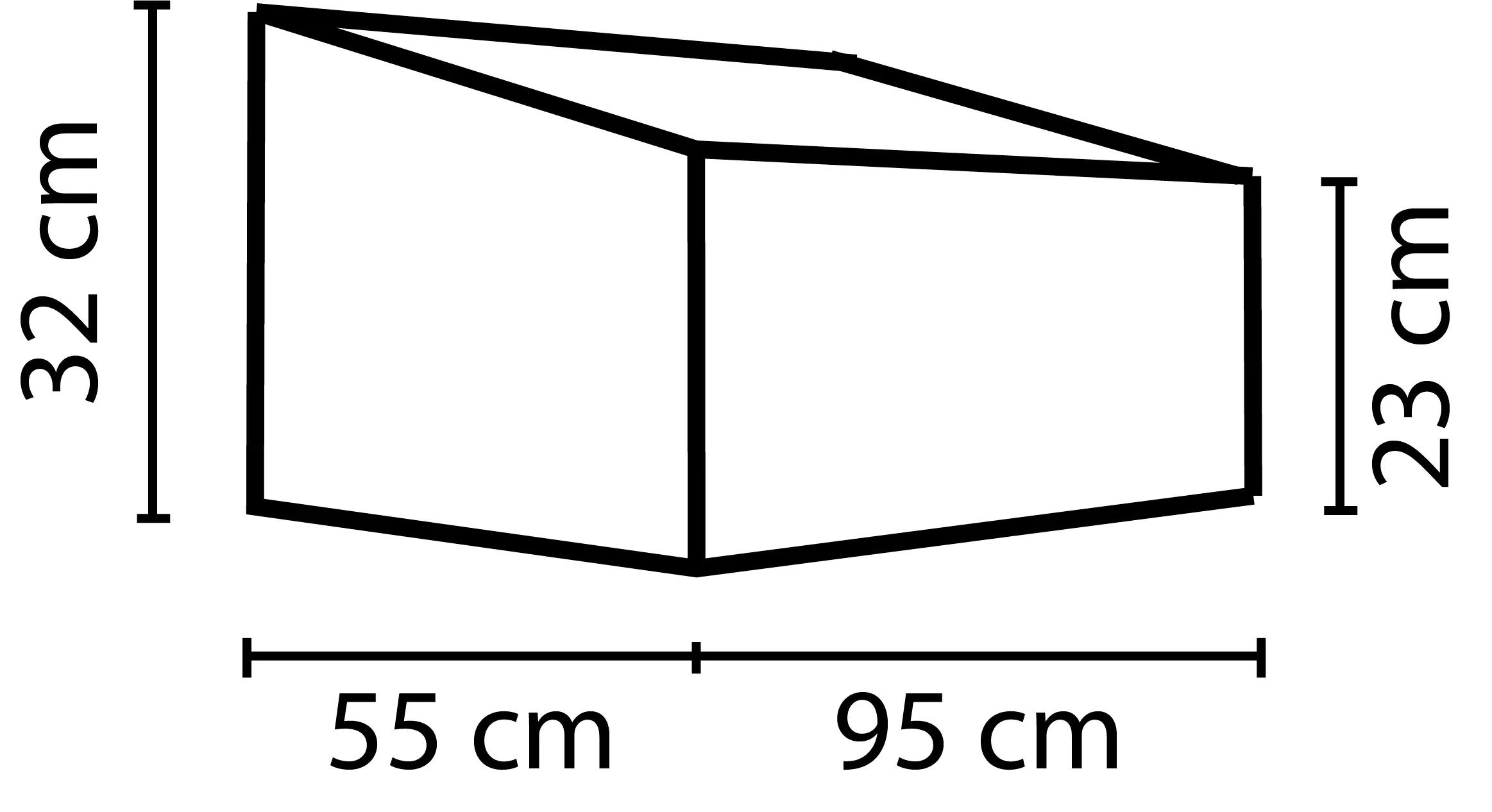 Vitavia Frühbeet Levana 2 55 x 95 cm kiesel